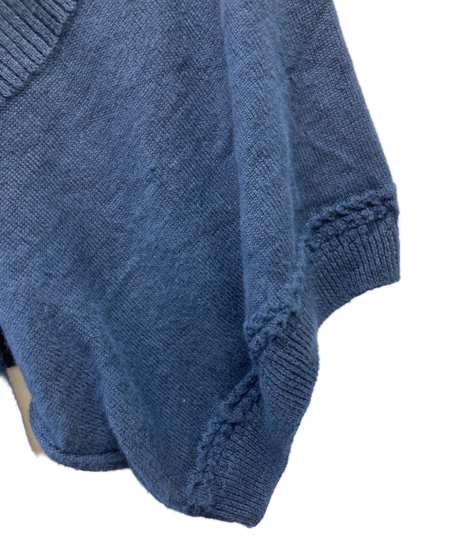 中古・古着通販】yashiki (ヤシキ) S/Sニット ネイビー サイズ:2