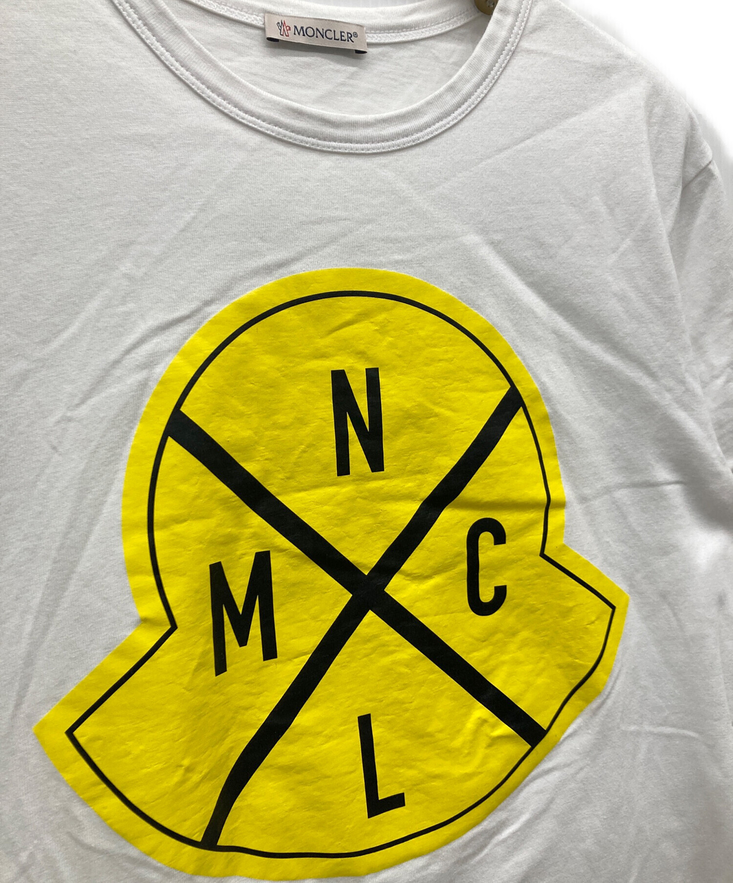 Moncler Genius 2 Moncler 1952 Yellow Logo T-Shirt Moncler Genius 