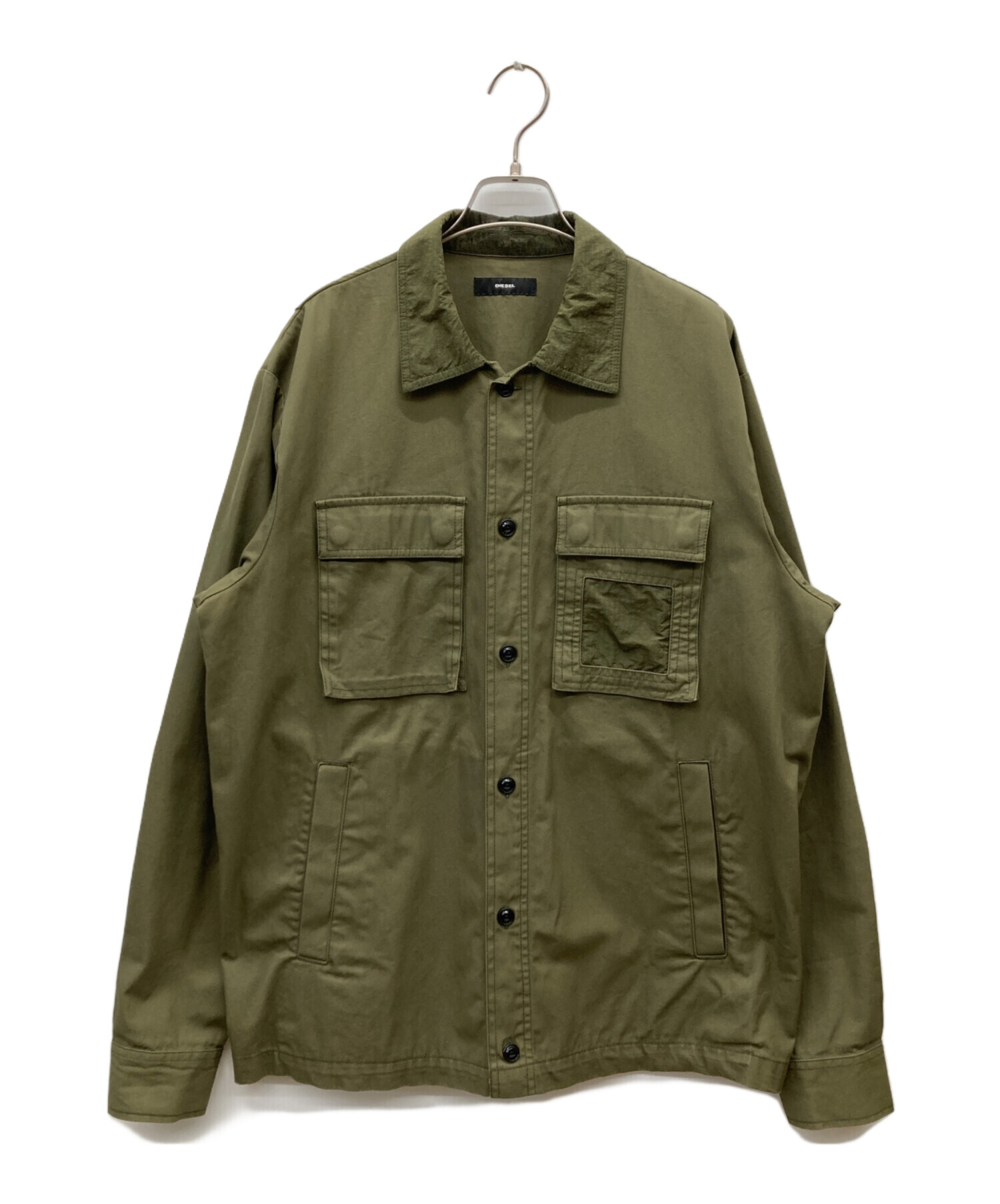 中古・古着通販】DIESEL (ディーゼル) 異素材切替シャツジャケット