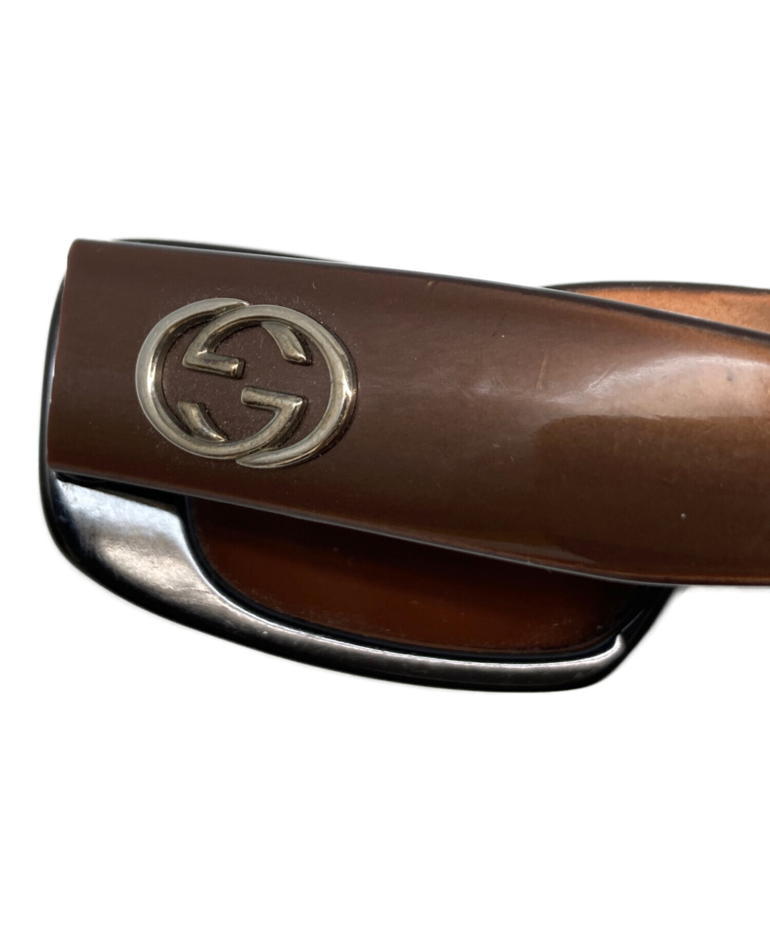 中古・古着通販】GUCCI (グッチ) Gロゴスクエアサングラス ブラウン