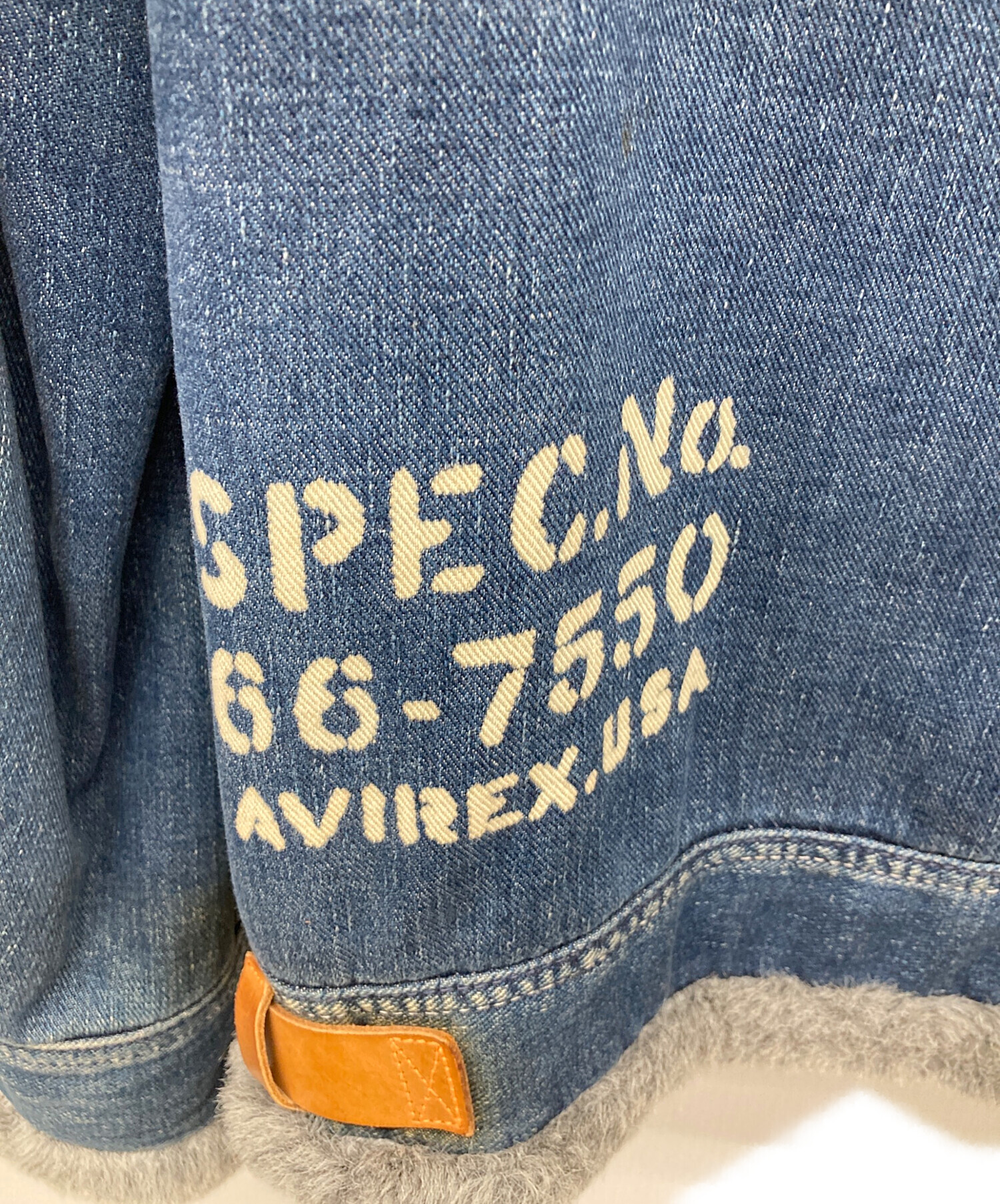 中古・古着通販】AVIREX (アヴィレックス) ヴィンテージ加工B-3デニム
