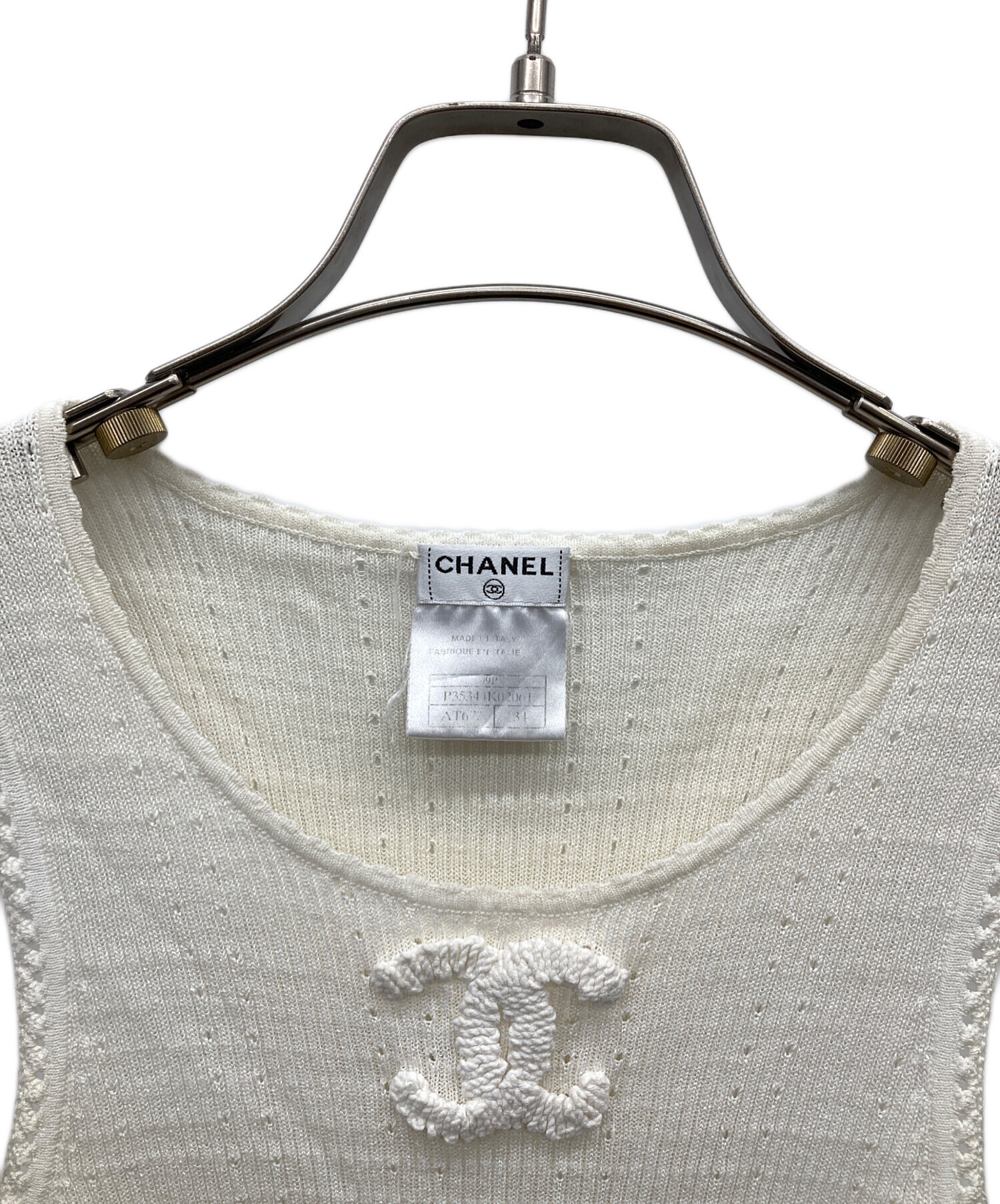 中古・古着通販】CHANEL (シャネル) ココマークノースリーブニット 