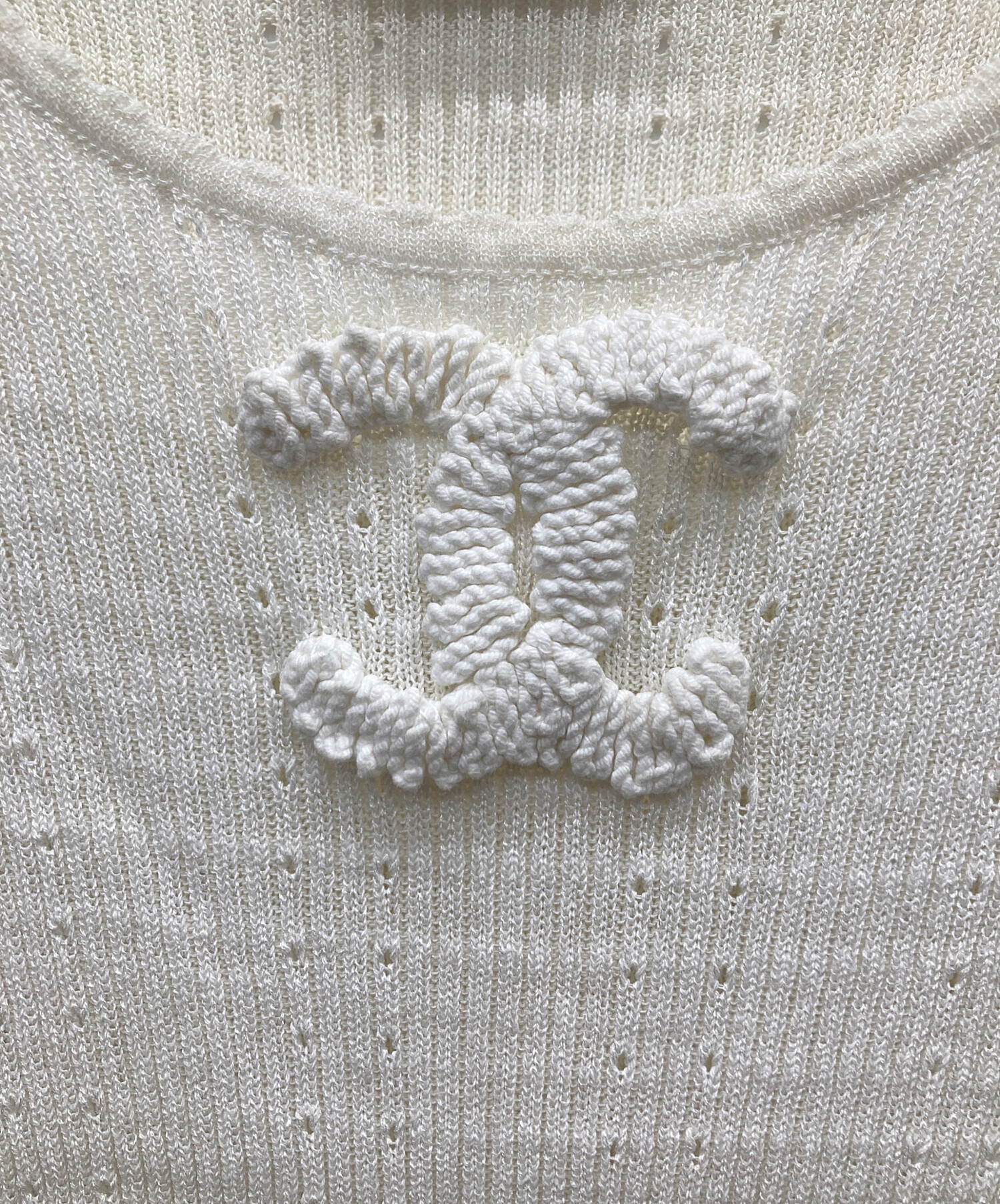 中古・古着通販】CHANEL (シャネル) ココマークノースリーブニット 