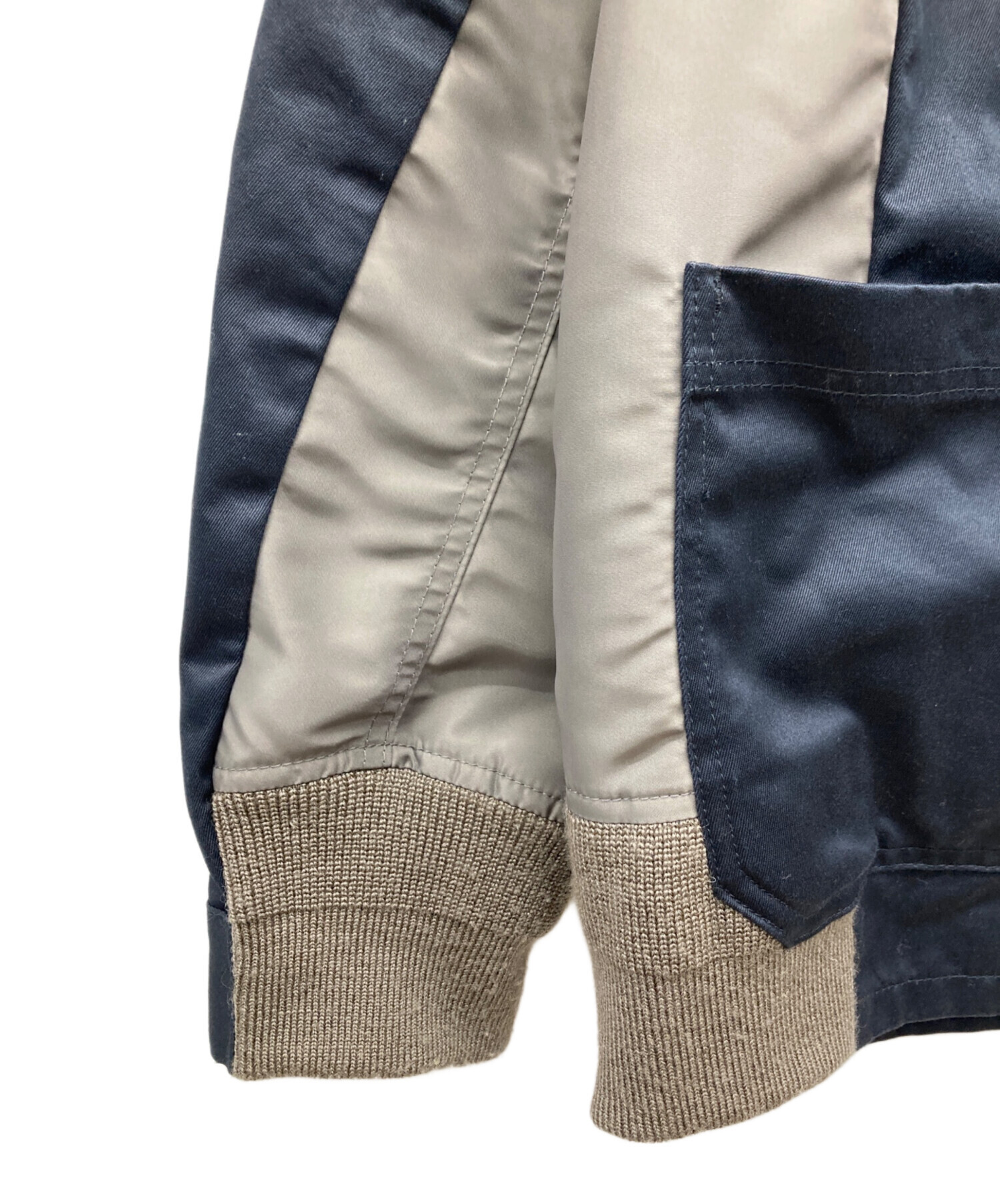 【中古】未使用品 サカイ sacai 24SS コットンチノナイロンツイルブルゾン ジャケット アウター ショート丈 中古・古着通販】sacai (サカイ) 24SS COTTON CHINO x NYLON TWILL