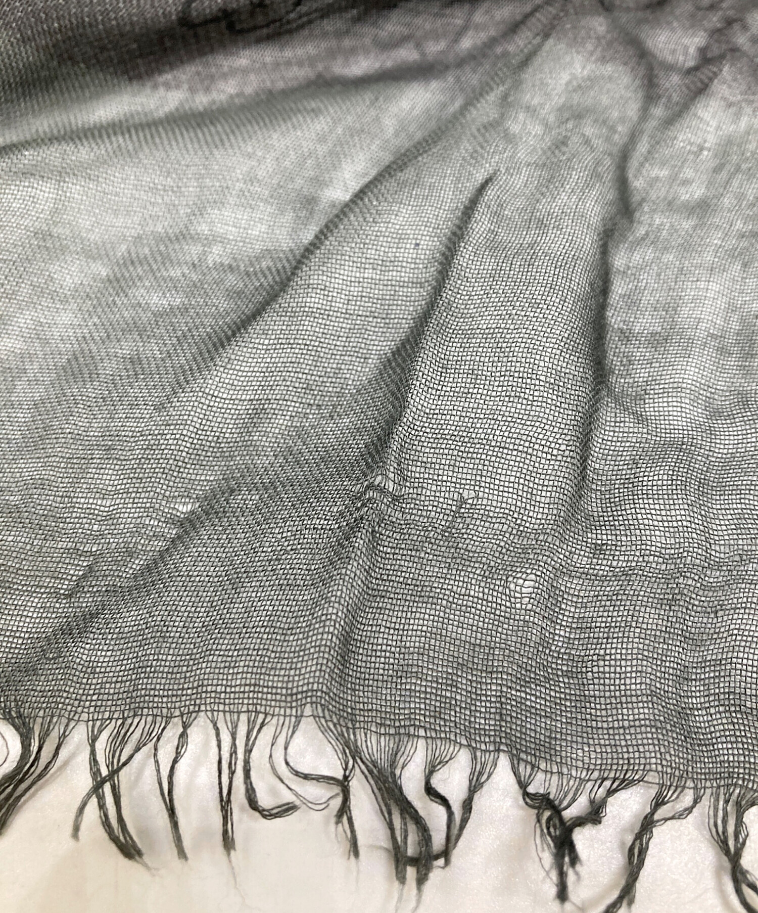 中古・古着通販】GUCCI (グッチ) シルク×モダール GGストール グレー