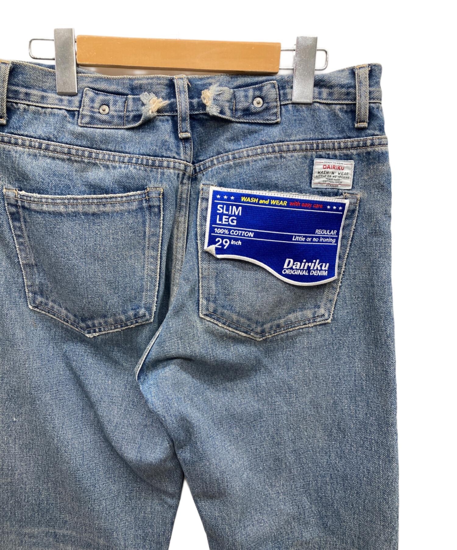 タイ様オーダー品　ハトメあり　革タグ　 デニムリメイク　焼印　0401001 タイ様オーダー品 ハトメあり 革タグ デニムリメイク 焼印 0401001