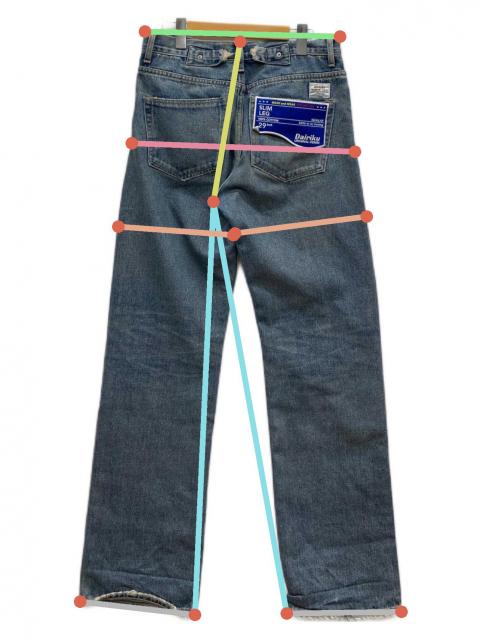 【値下げ不可】DAIRIKU パッチワークデニム 中古・古着通販】DAIRIKU (ダイリク) Painted ＆ Leather Patch Slim