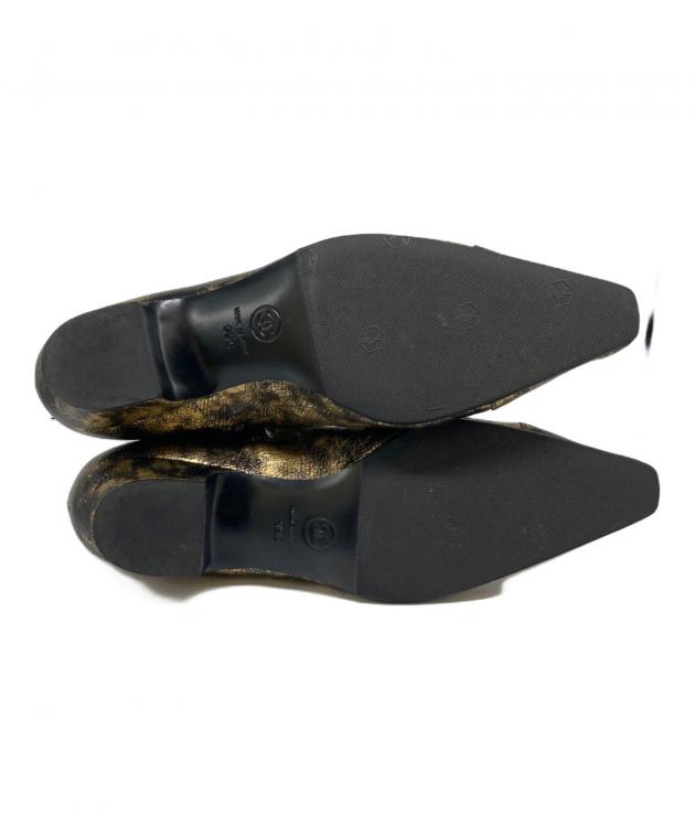 中古・古着通販】CHANEL (シャネル) サイドジップメタリックブーツ