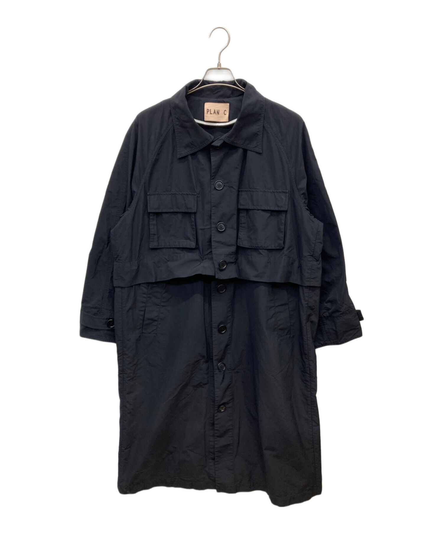 中古・古着通販】Plan C (プランシー) ナイロンステンカラーコート 