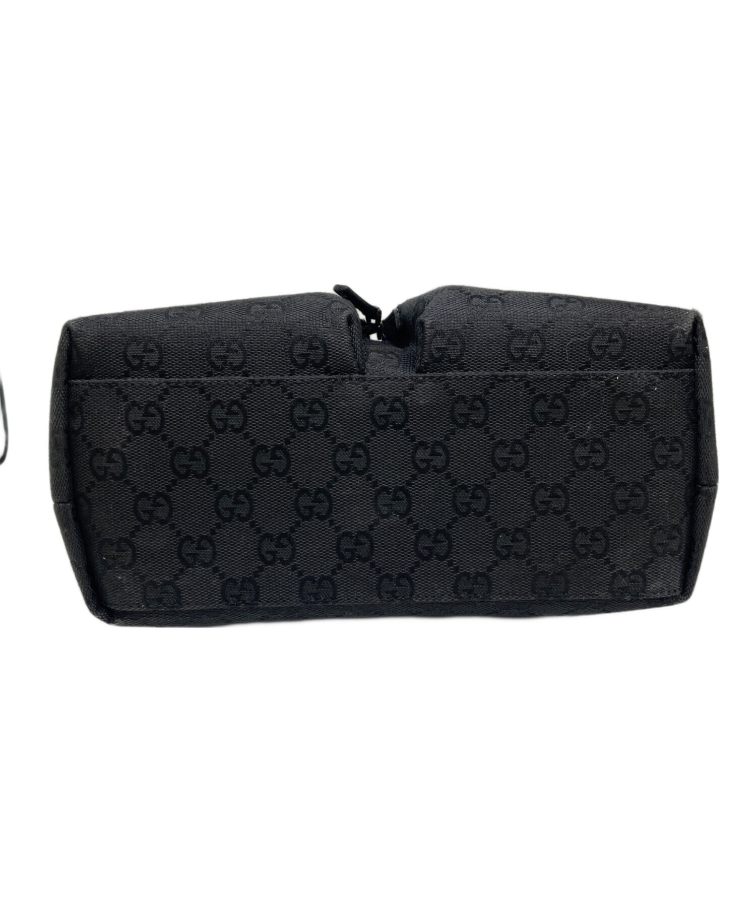 中古・古着通販】GUCCI (グッチ) GGキャンバスハンドバッグ ブラック