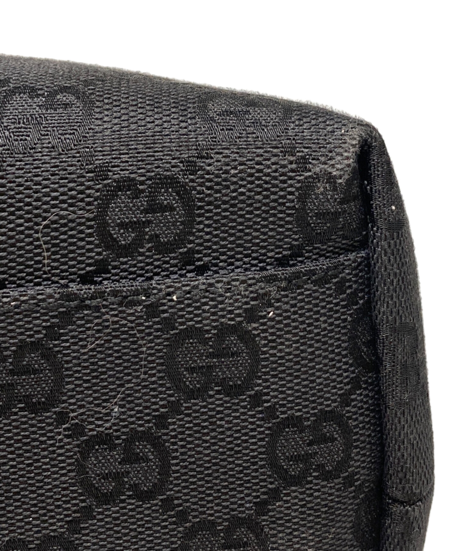 中古・古着通販】GUCCI (グッチ) GGキャンバスハンドバッグ ブラック