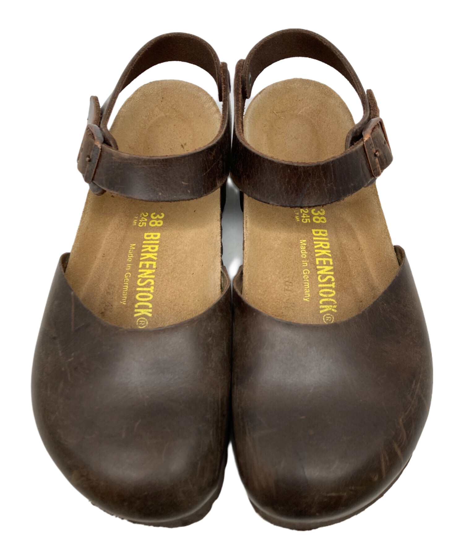 ビルケンシュトック メッシーナレ ザーダークブラウンサイズ39 中古・古着通販】BIRKENSTOCK (ビルケンシュトック) MESSINA