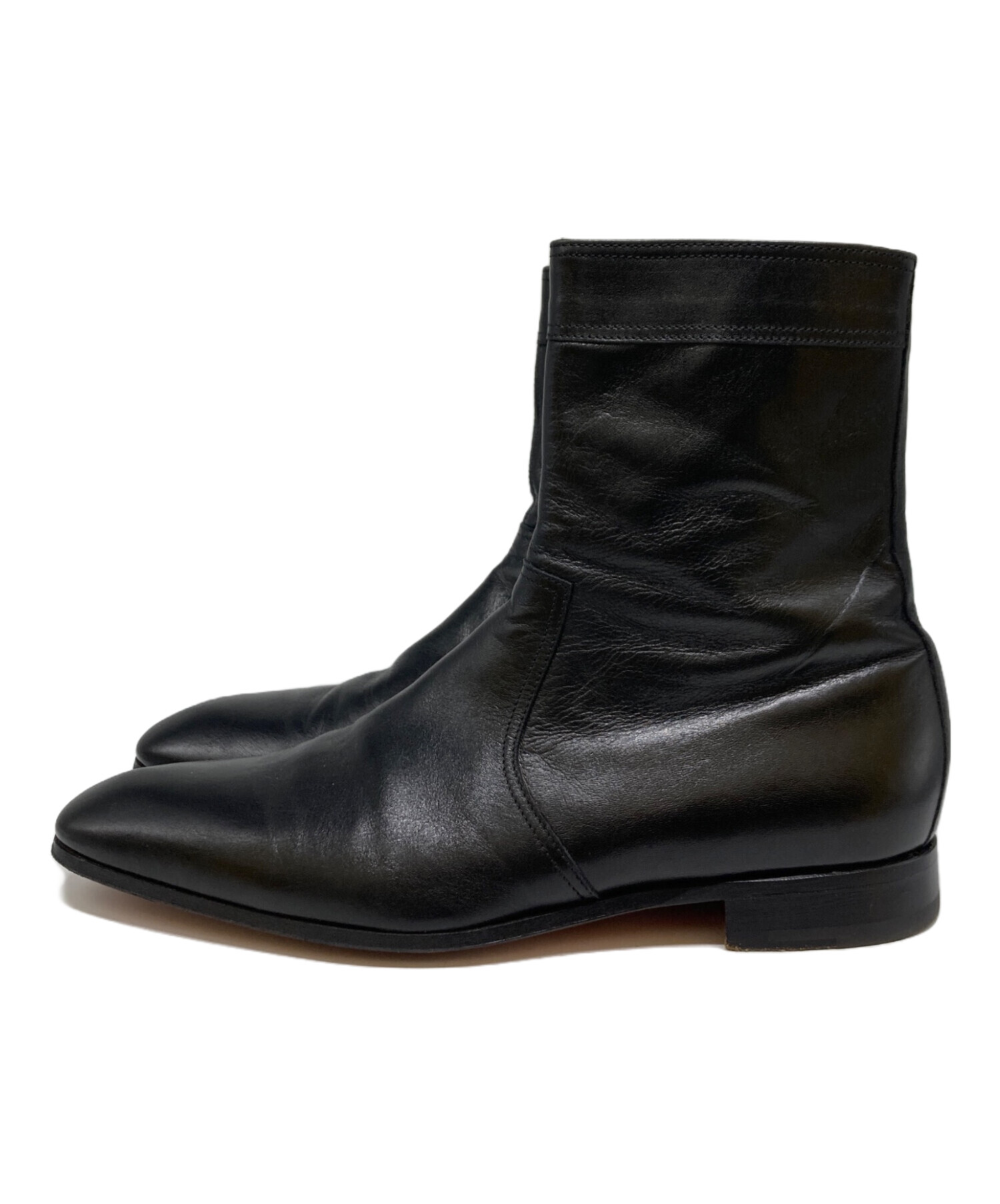 中古・古着通販】HERMES (エルメス) レザーサイドジップブーツ