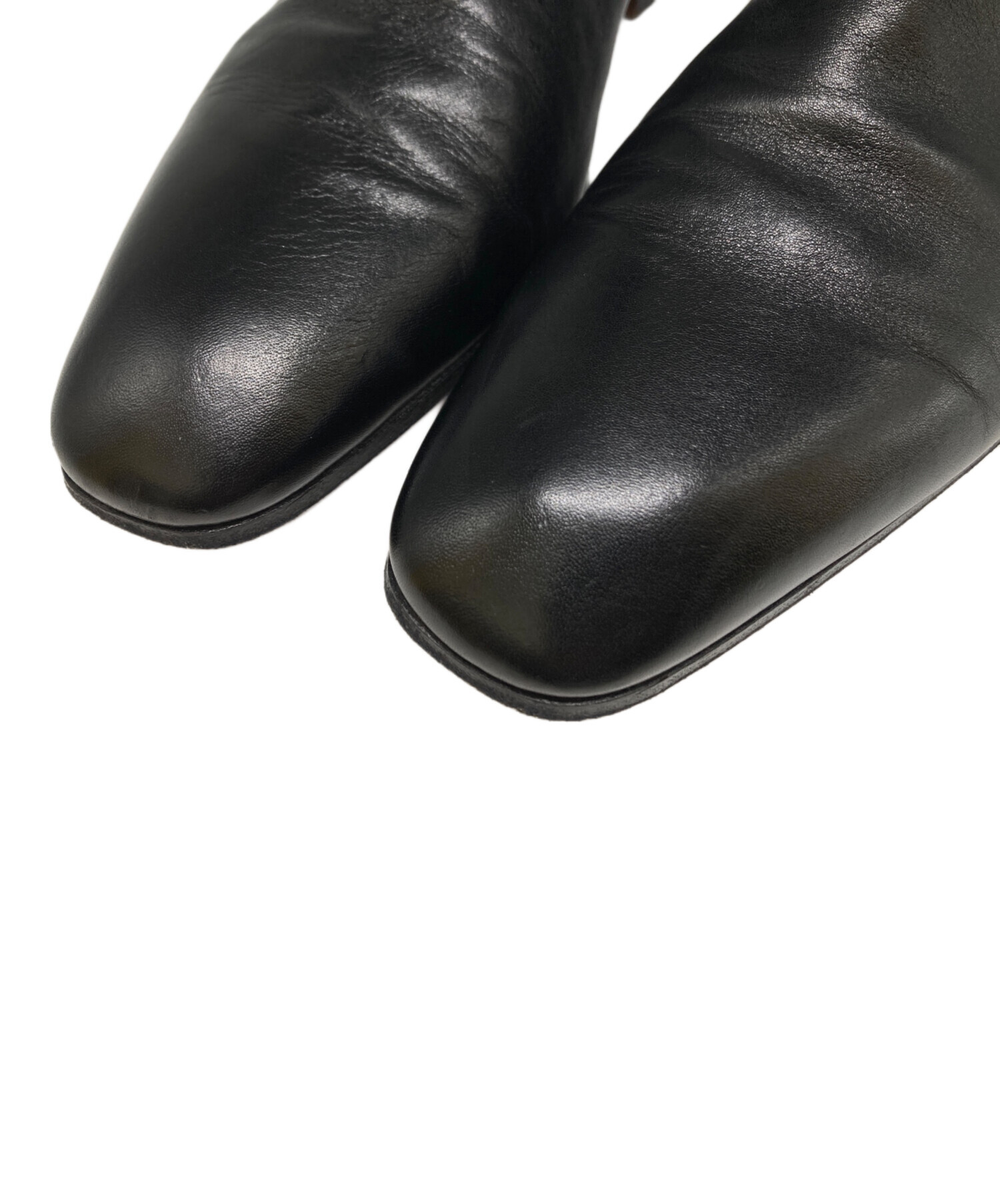 中古・古着通販】HERMES (エルメス) レザーサイドジップブーツ