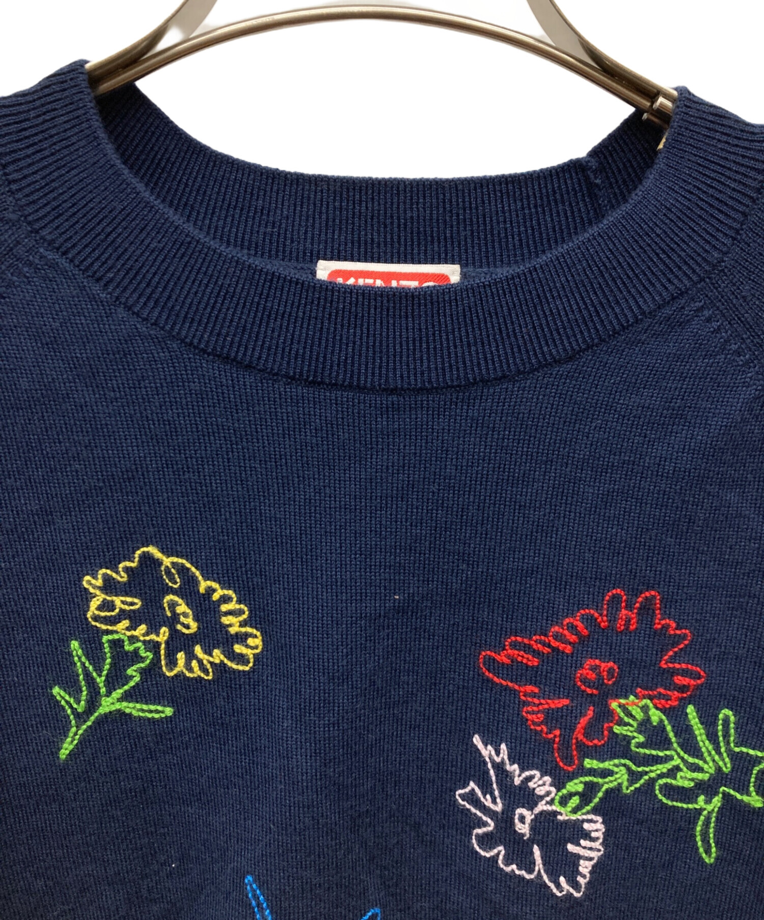 中古・古着通販】KENZO (ケンゾー) フラワーエンブロイダリーS/Sニット