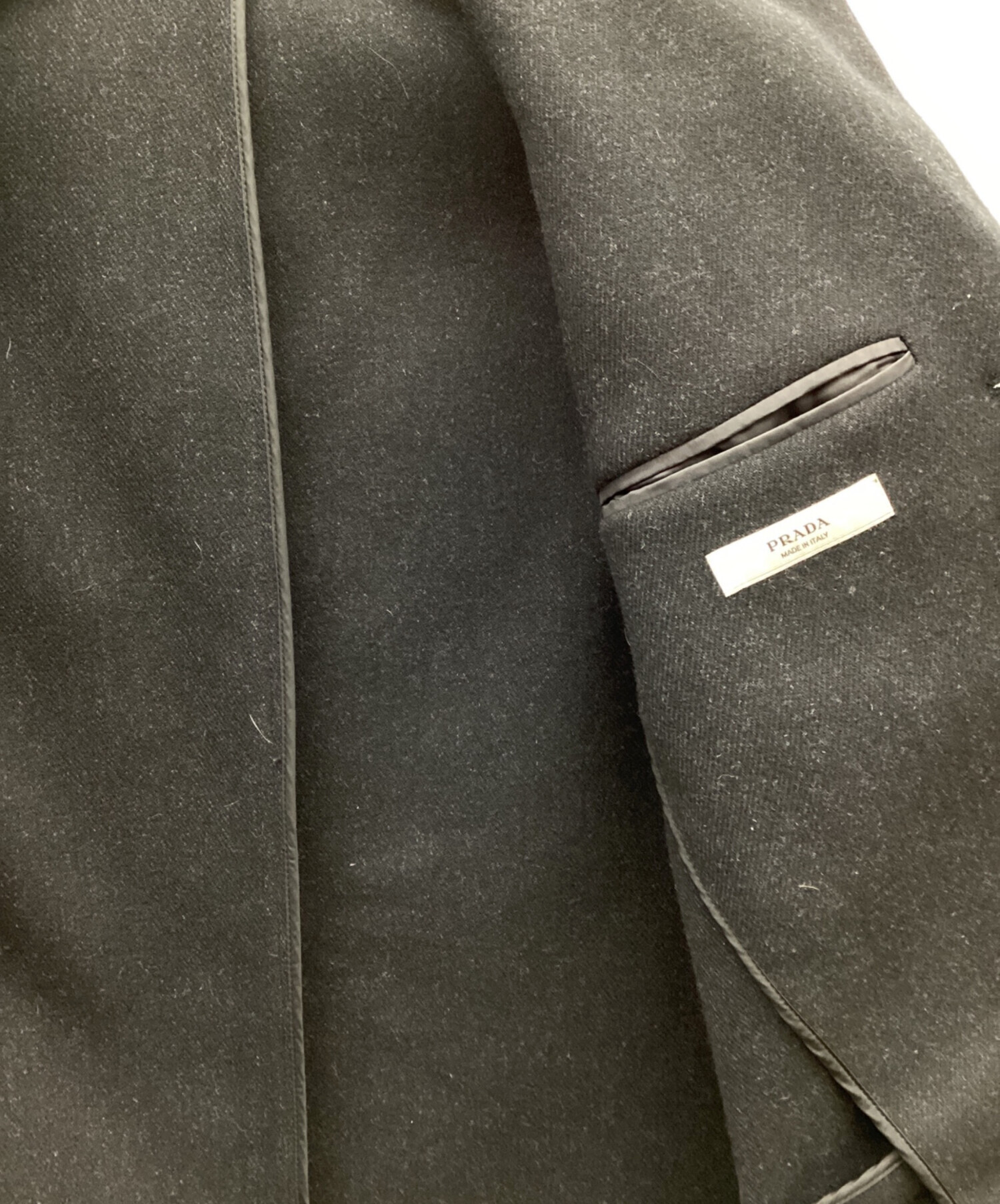 中古・古着通販】PRADA (プラダ) ウール3Bジャケット ブラック サイズ