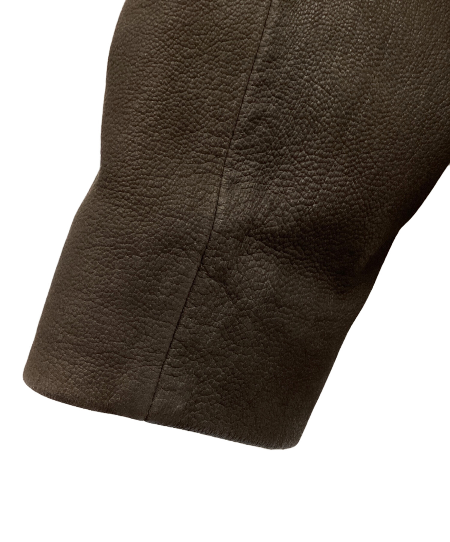 中古・古着通販】PRADA (プラダ) レザー3Bジャケット ブラウン サイズ