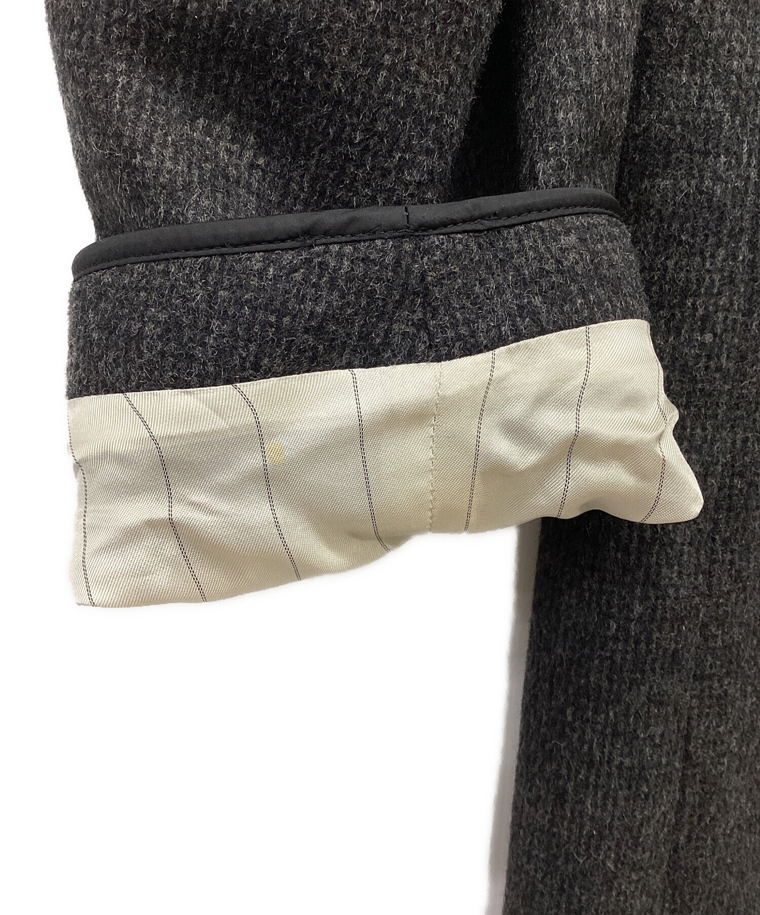 中古・古着通販】PRADA (プラダ) アルパカ混ウールステンカラーコート 