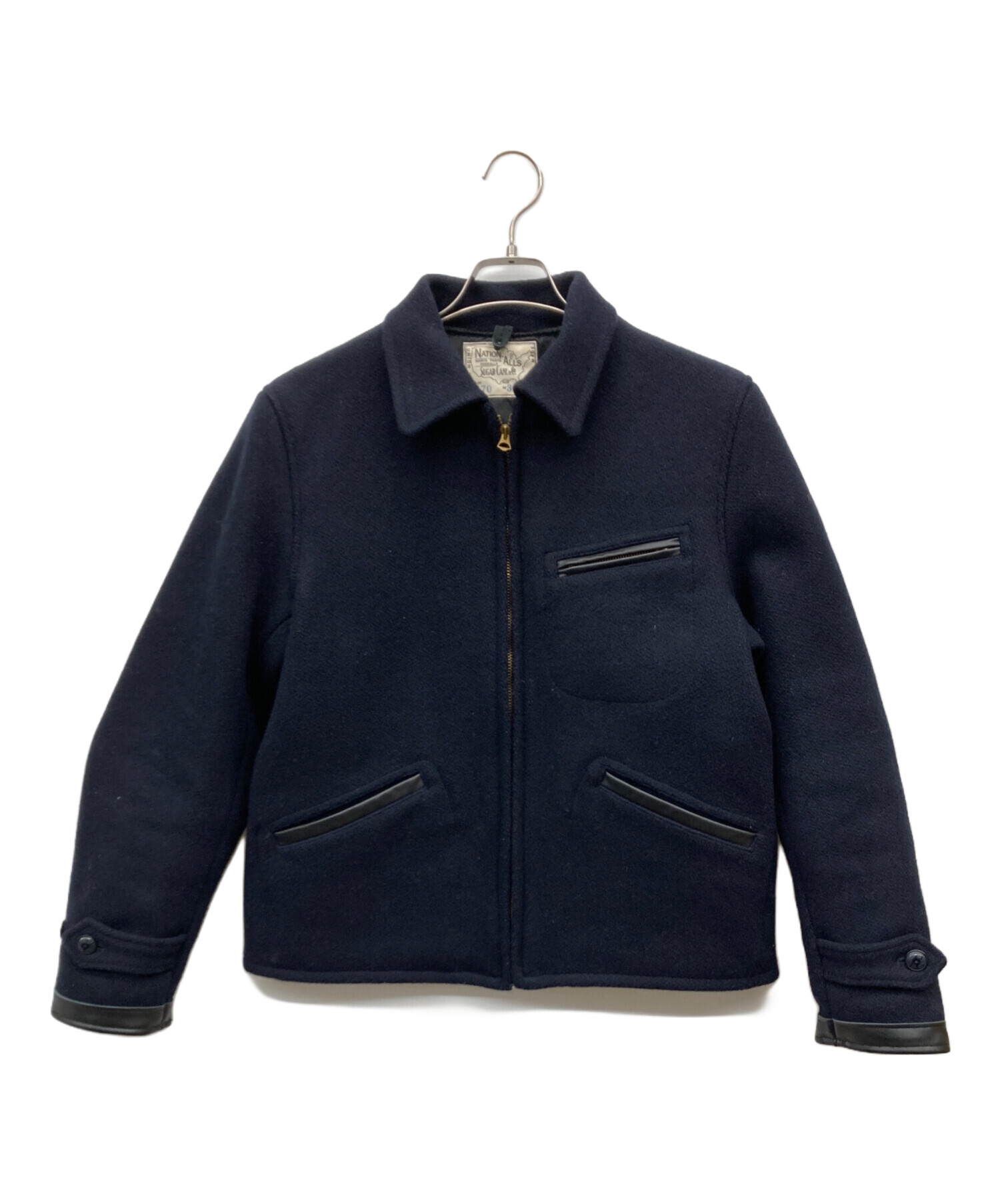 SUGAR CANE ウールジャケット 牛革LOT670 W40 中古・古着通販】SUGAR CANE (シュガーケーン) 30oz WOOL MELTON