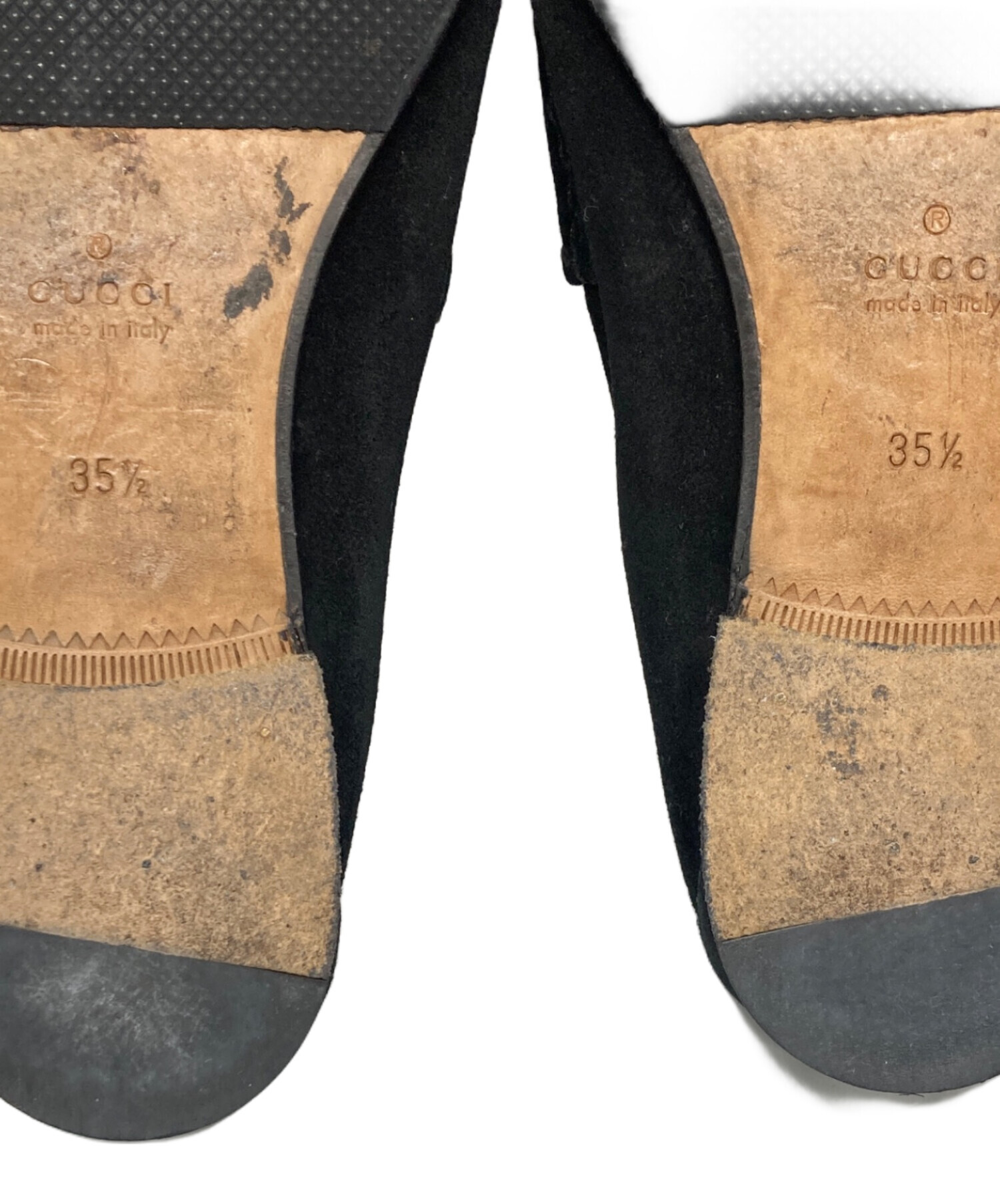 中古・古着通販】GUCCI (グッチ) ホースビットスエードローファー