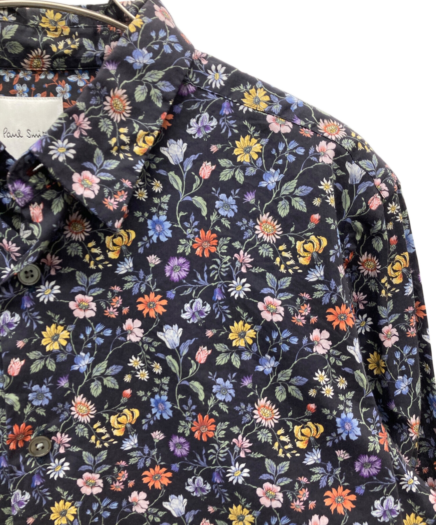 中古・古着通販】PAUL SMITH (ポールスミス) 花柄シャツ ネイビー