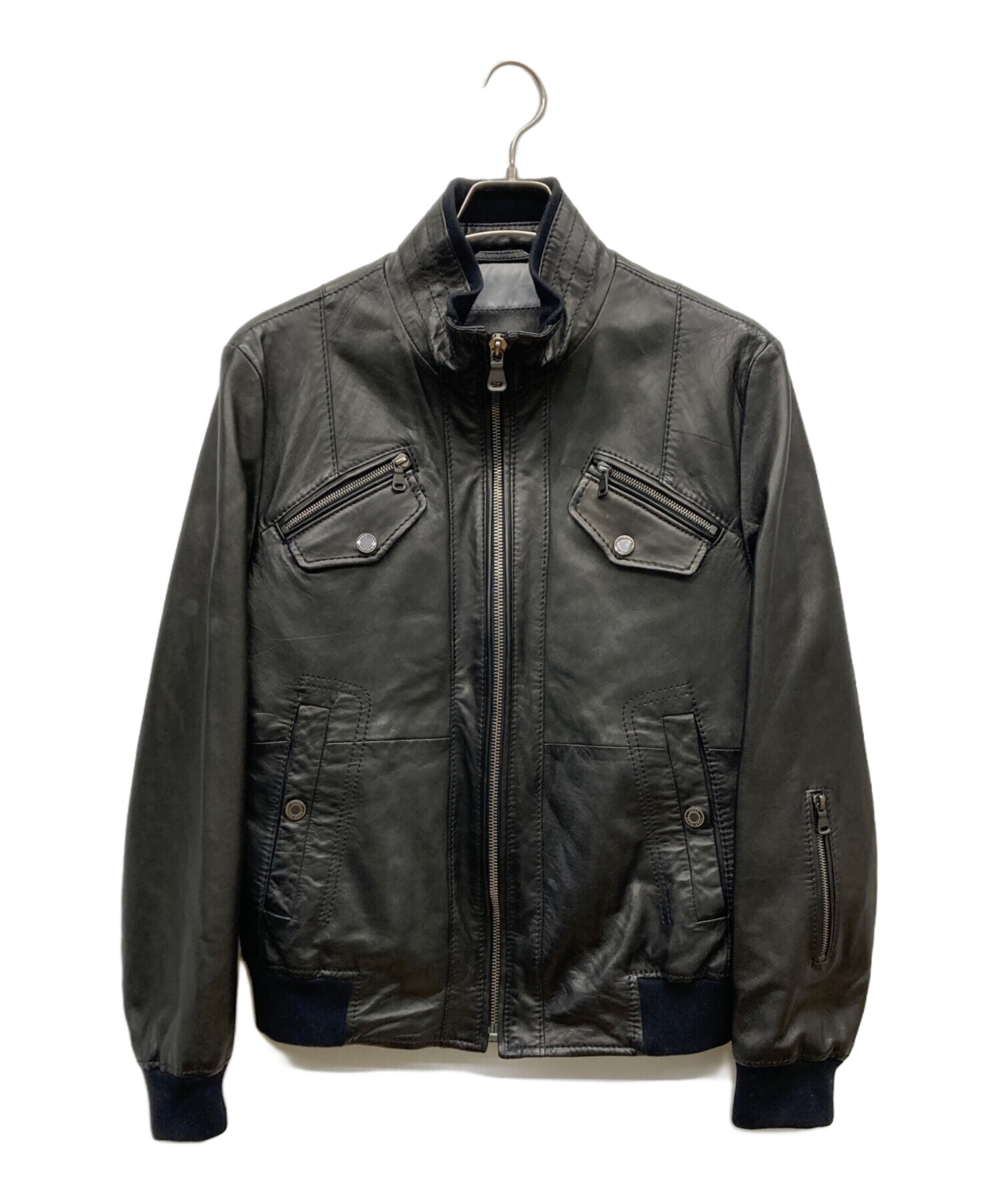 中古・古着通販】HUGO BOSS (ヒューゴ ボス) ラムレザーライダース