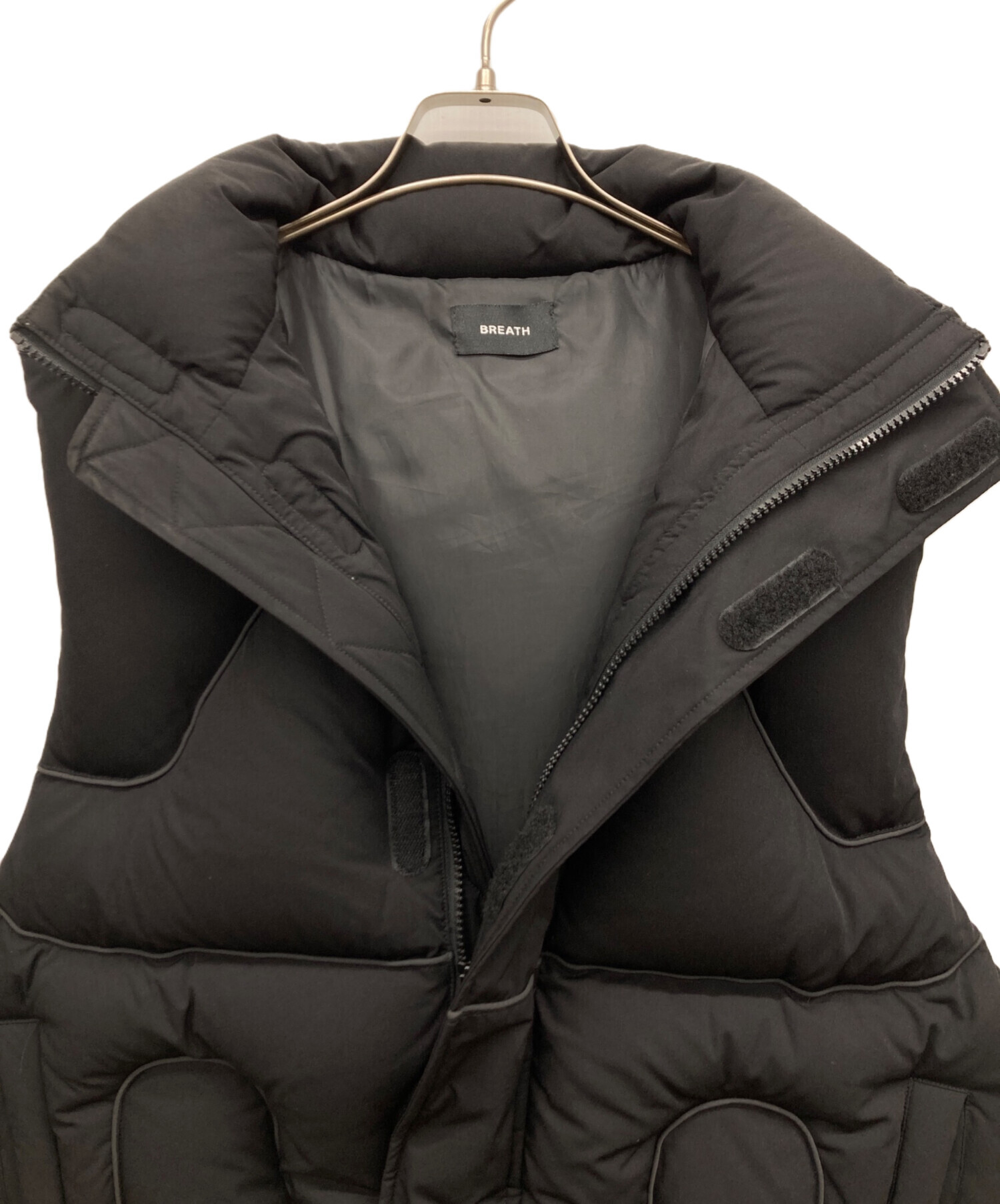 中古・古着通販】BREATH (ブレス) TECH PIPING DOWN VEST ブラック