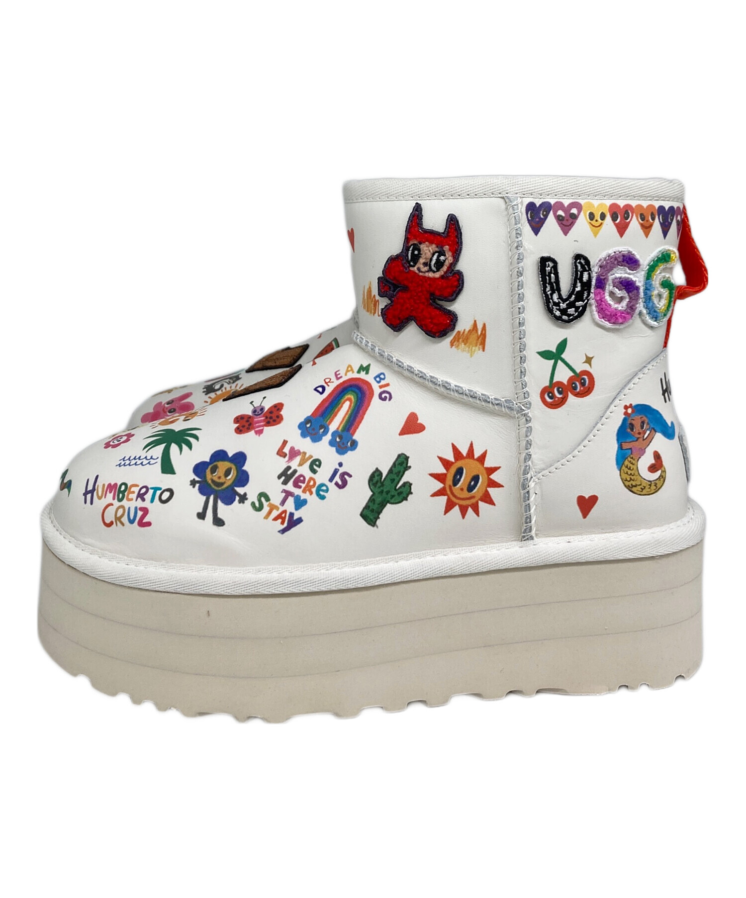 中古・古着通販】UGG (アグ) Classic Platform Pop Sketch ホワイト 