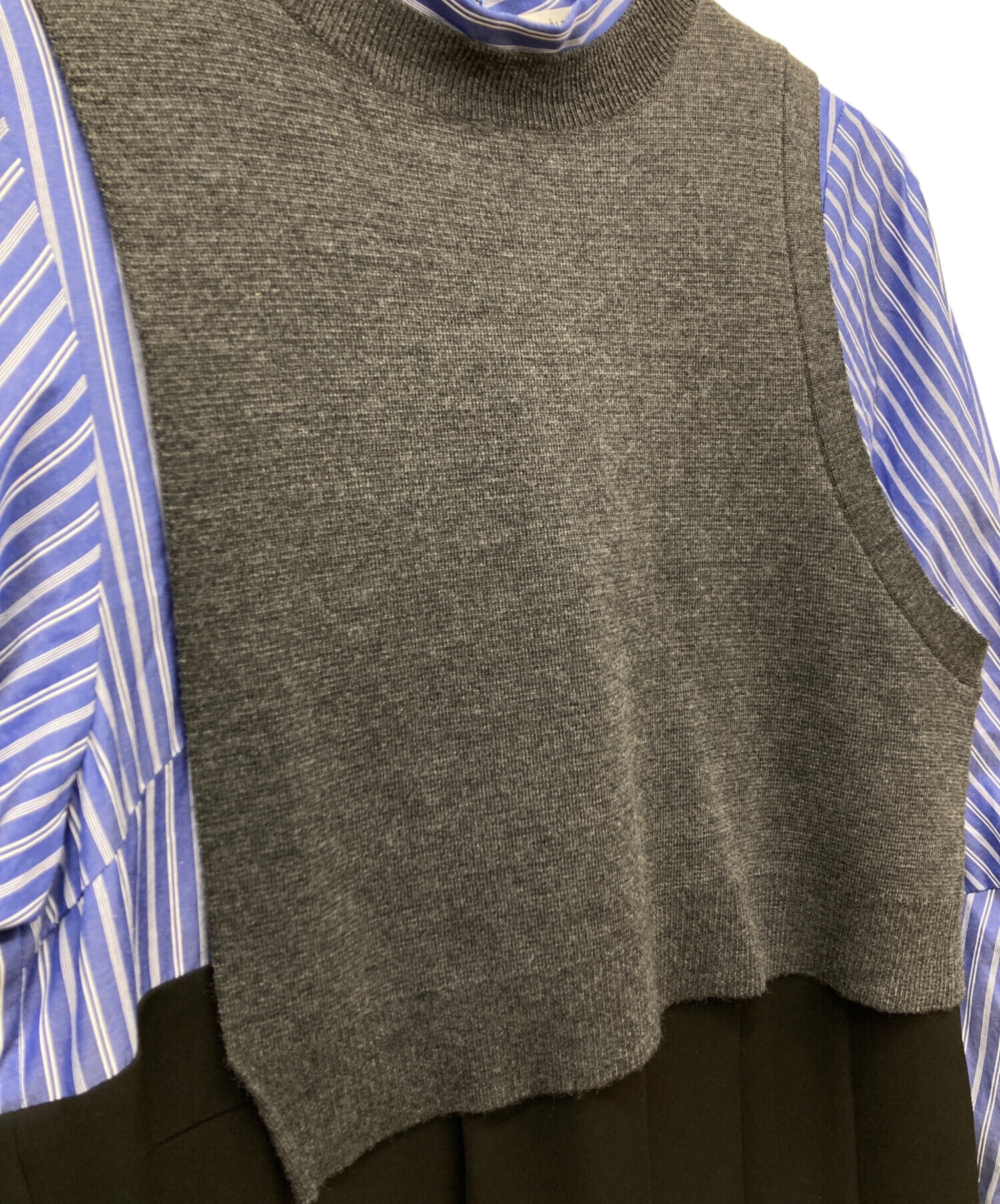 中古・古着通販】ENFOLD (エンフォルド) KNIT-LAYERED PLEATS DRESS