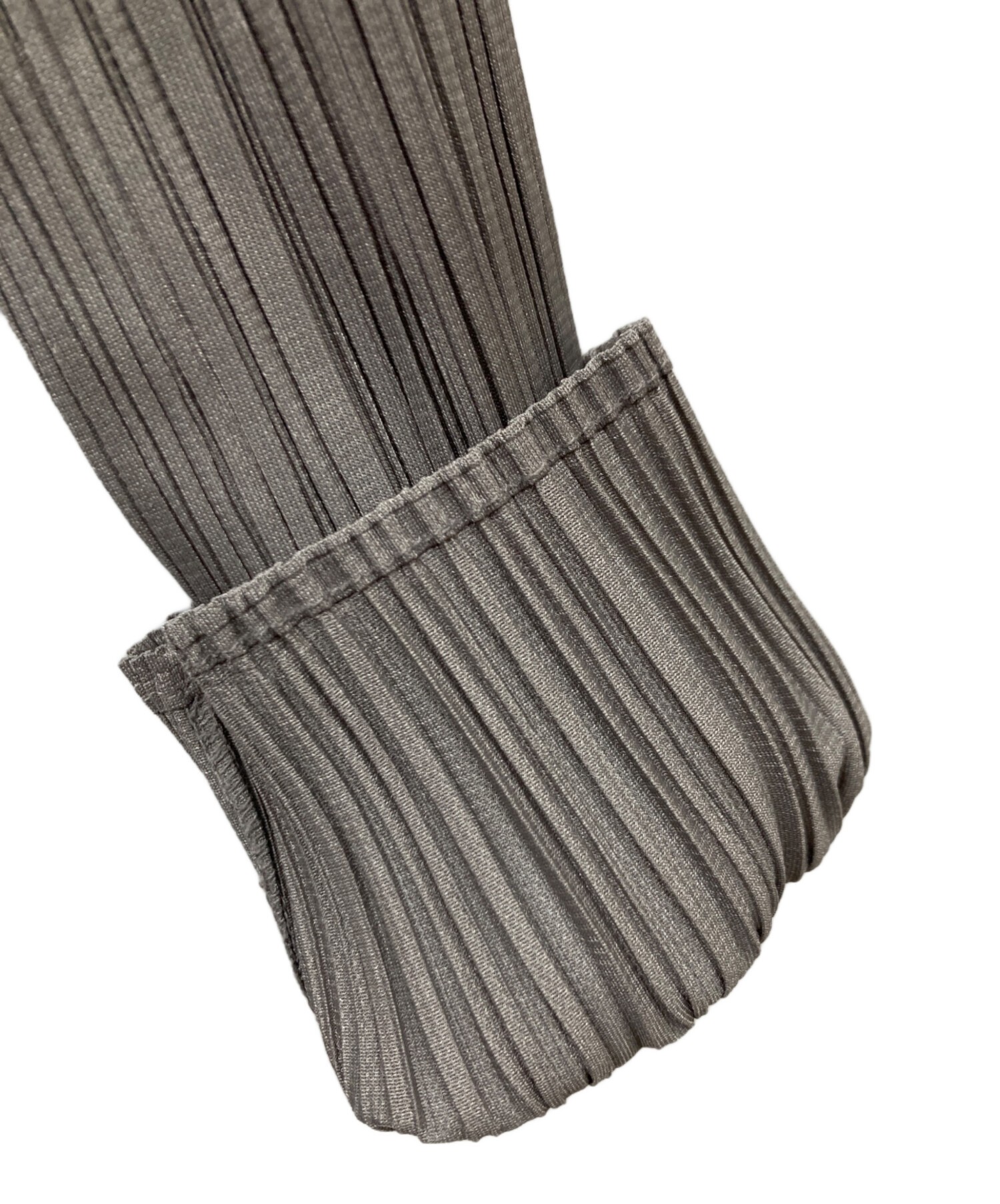 B499/PLEATS PLEASE カーディガン ジャケット 3 ライトグレー PLEATS PLEASE size3 ライトグレー ISSEY MIYAKE イッセイミヤケ