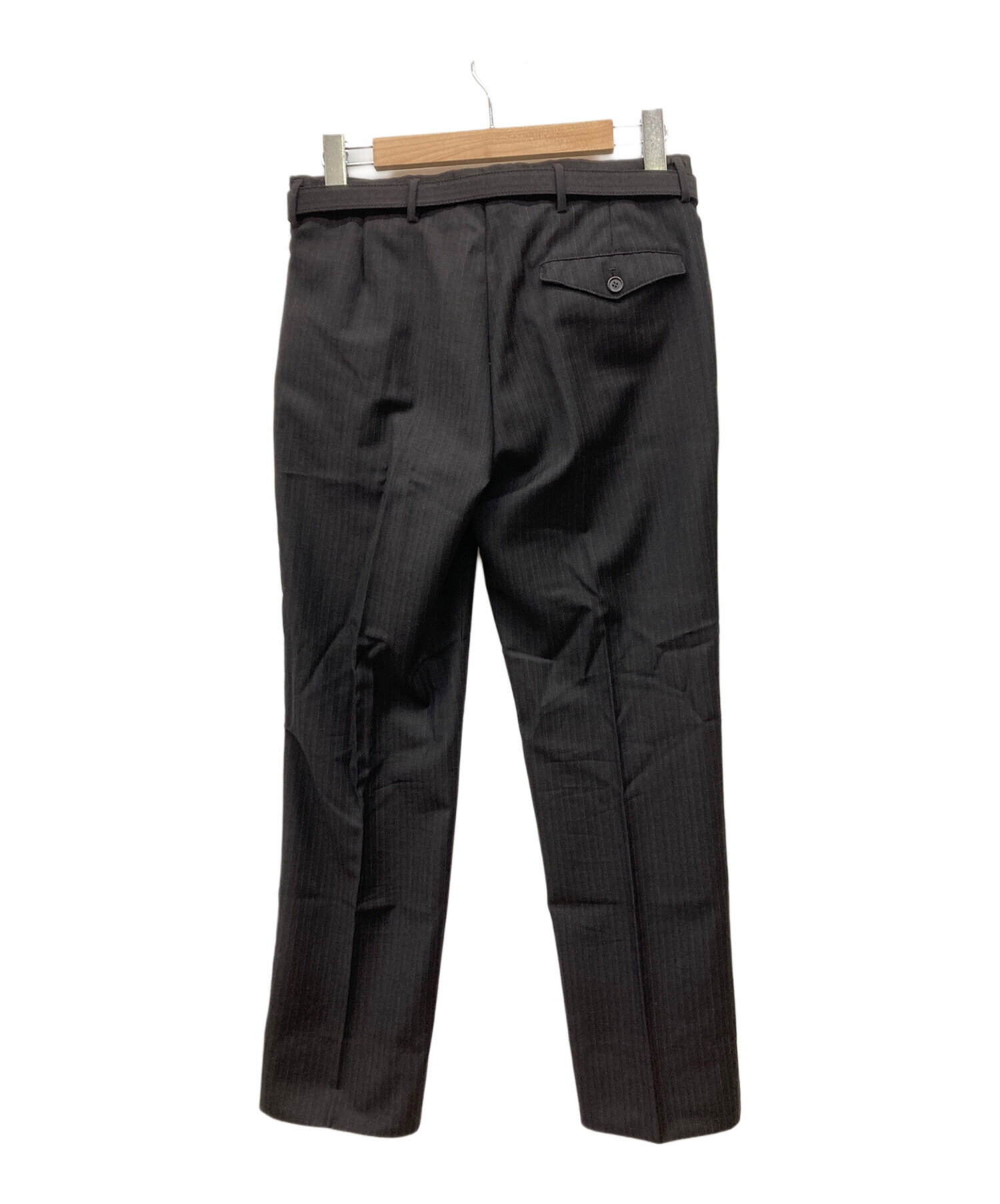 中古・古着通販】PRADA (プラダ) ウールストライプスラックス ブラウン