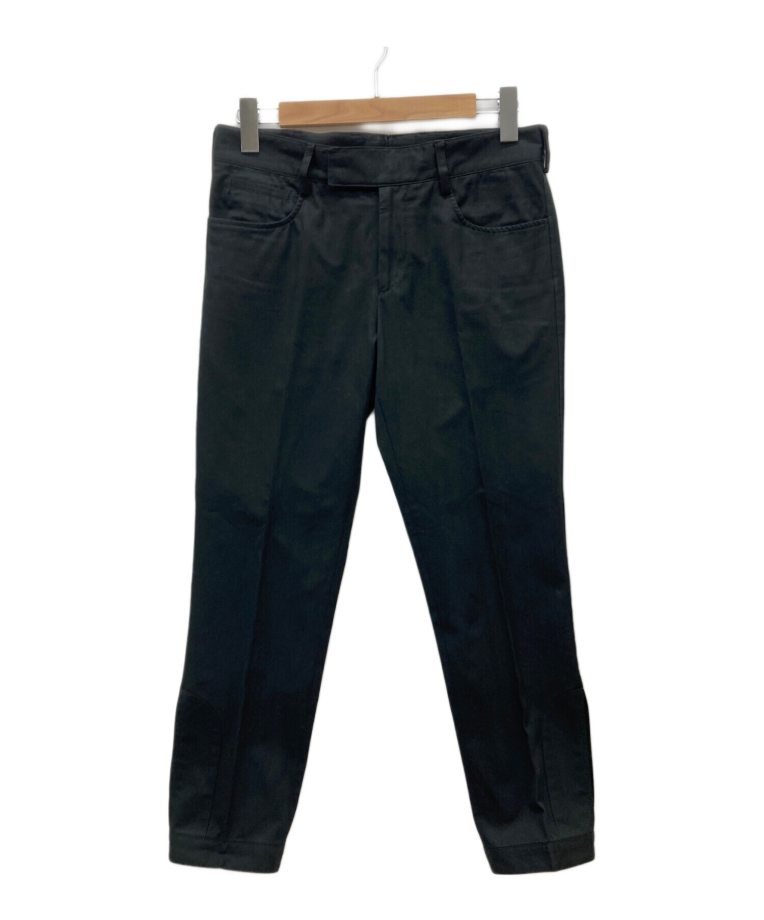 PRADA PANTALONE スラックス 44 NERO 中古・古着通販】PRADA (プラダ) 裾ボタンスリムパンツ ブラック