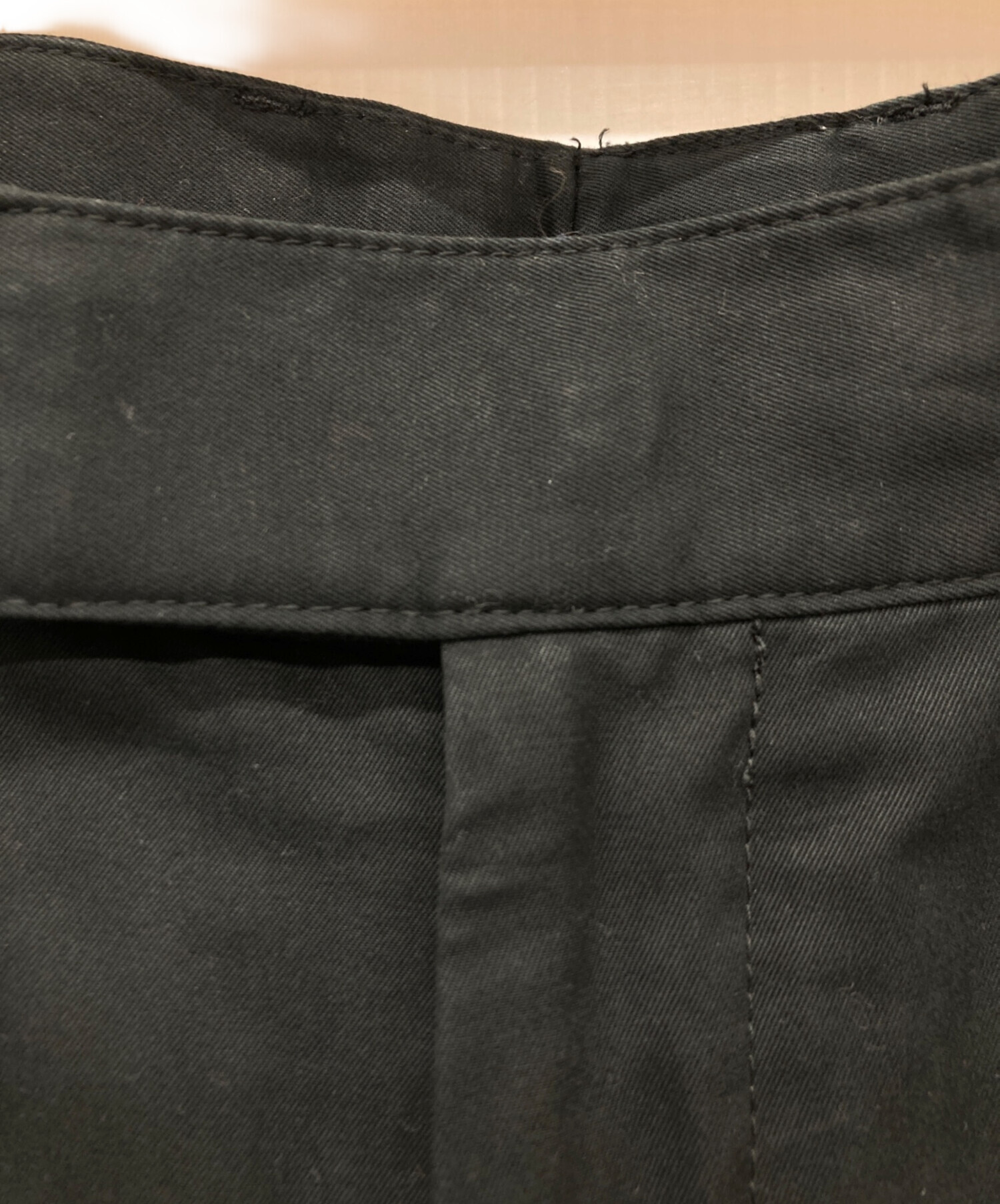 中古・古着通販】PRADA (プラダ) 裾ボタンスリムパンツ ブラック