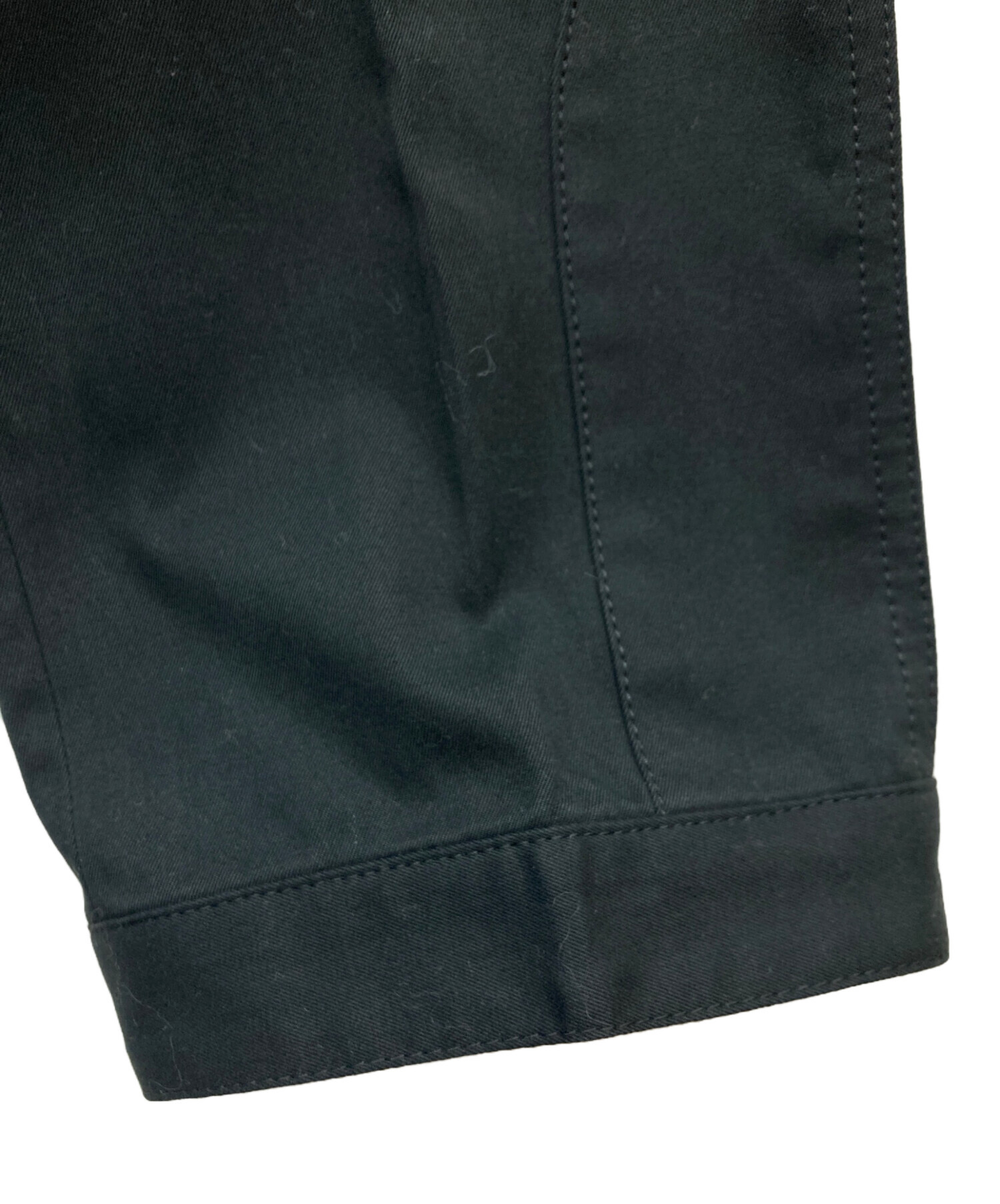 中古・古着通販】PRADA (プラダ) 裾ボタンスリムパンツ ブラック