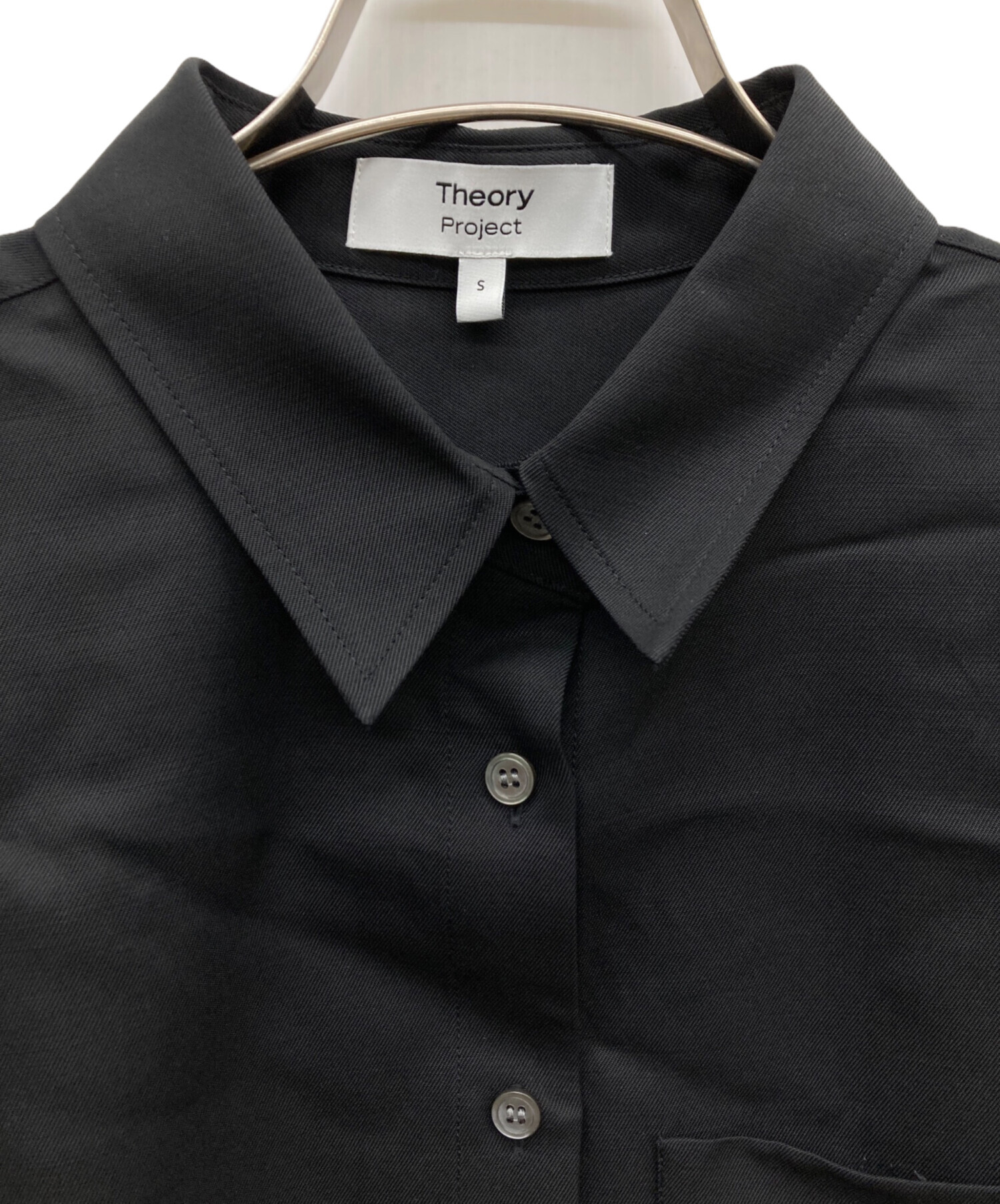 新品 Theory セオリー ブラウス 半袖 黒 ブラック S 極美品♪Theory 