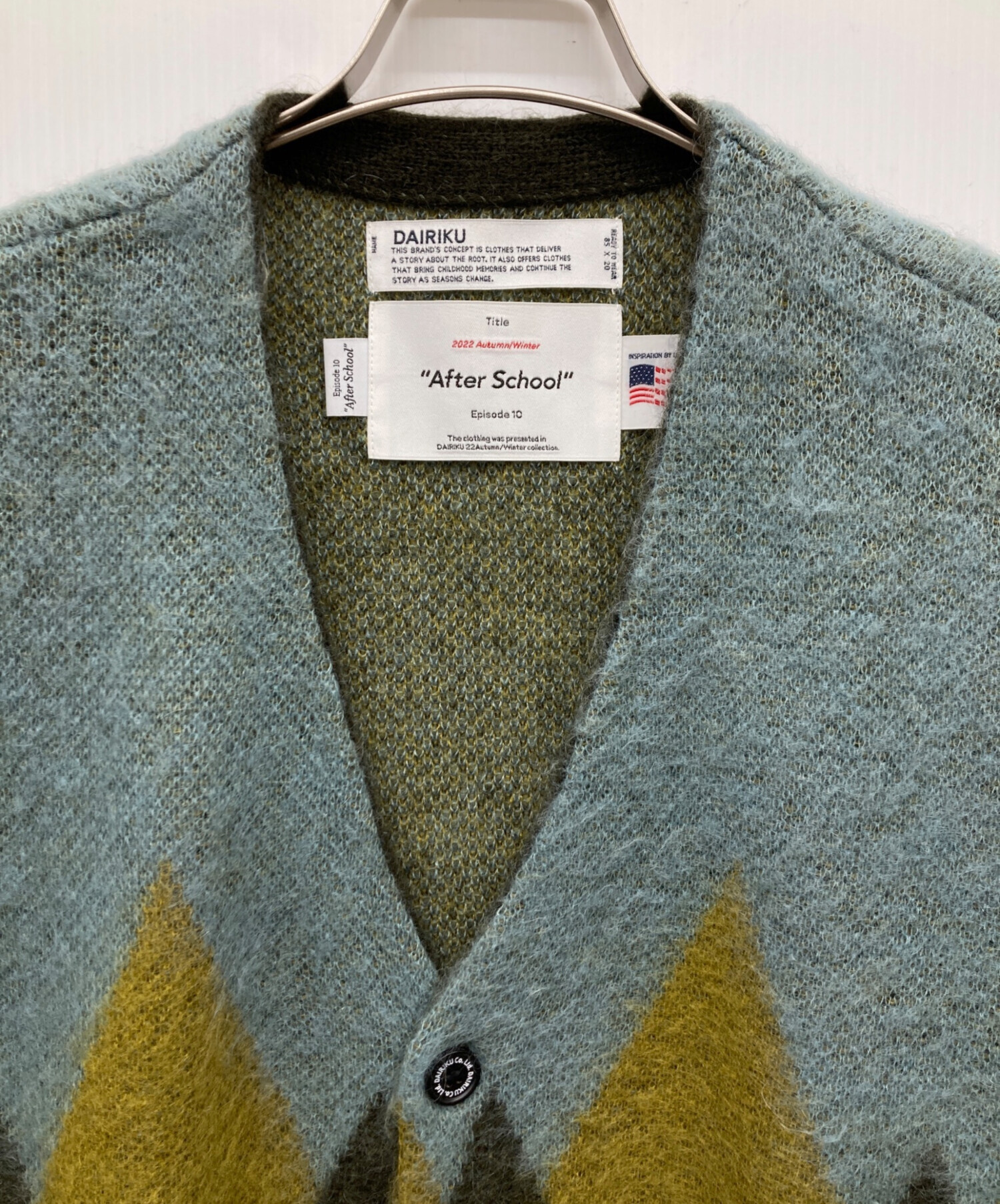 中古・古着通販】DAIRIKU (ダイリク) 22AW Argyle Mohair Knit