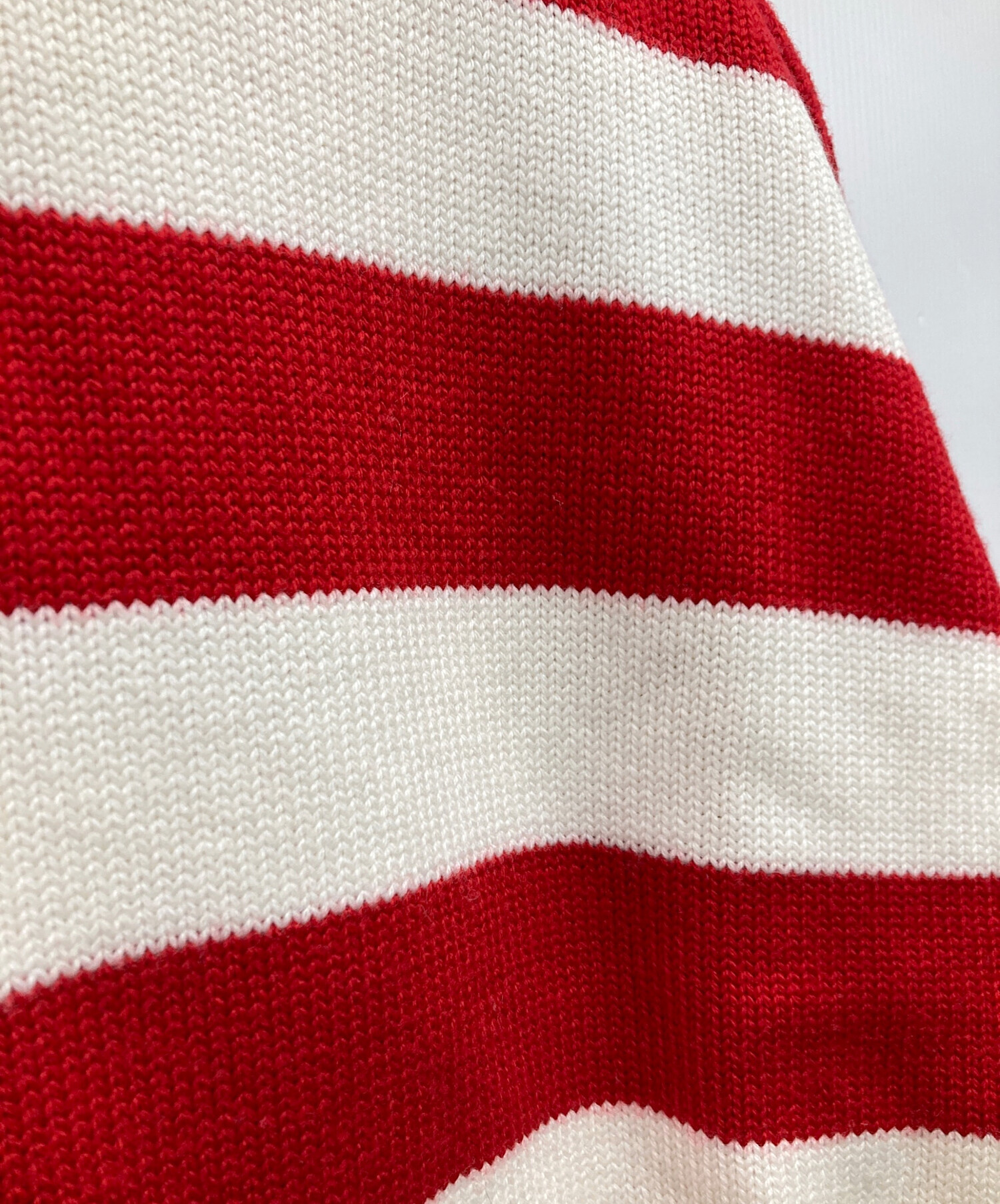 中古・古着通販】MIU MIU (ミュウミュウ) STRIPED SWEATER KNIT レッド