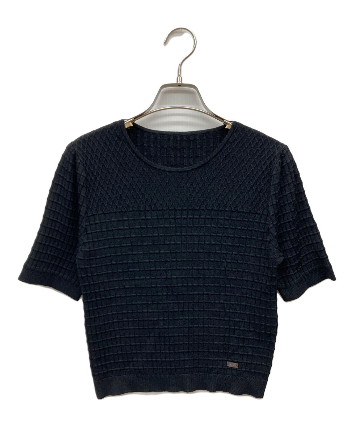 中古・古着通販】FOXEY (フォクシー) Souffle Knit Top ブラック