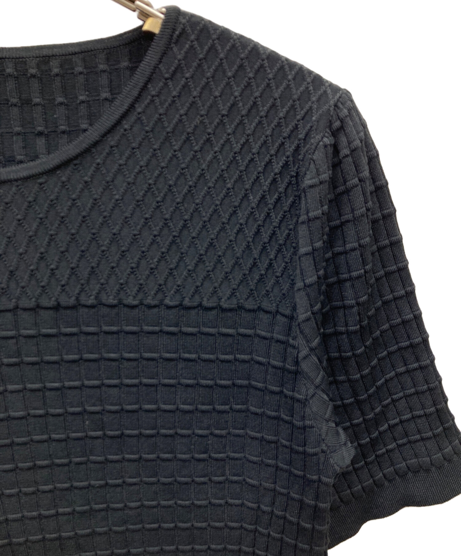 中古・古着通販】FOXEY (フォクシー) Souffle Knit Top ブラック