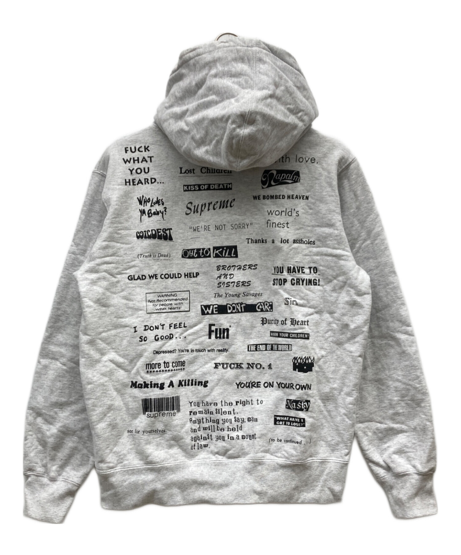 Supreme Stop Crying Hooded Sweatshirt Clothing Supreme Stop Crying