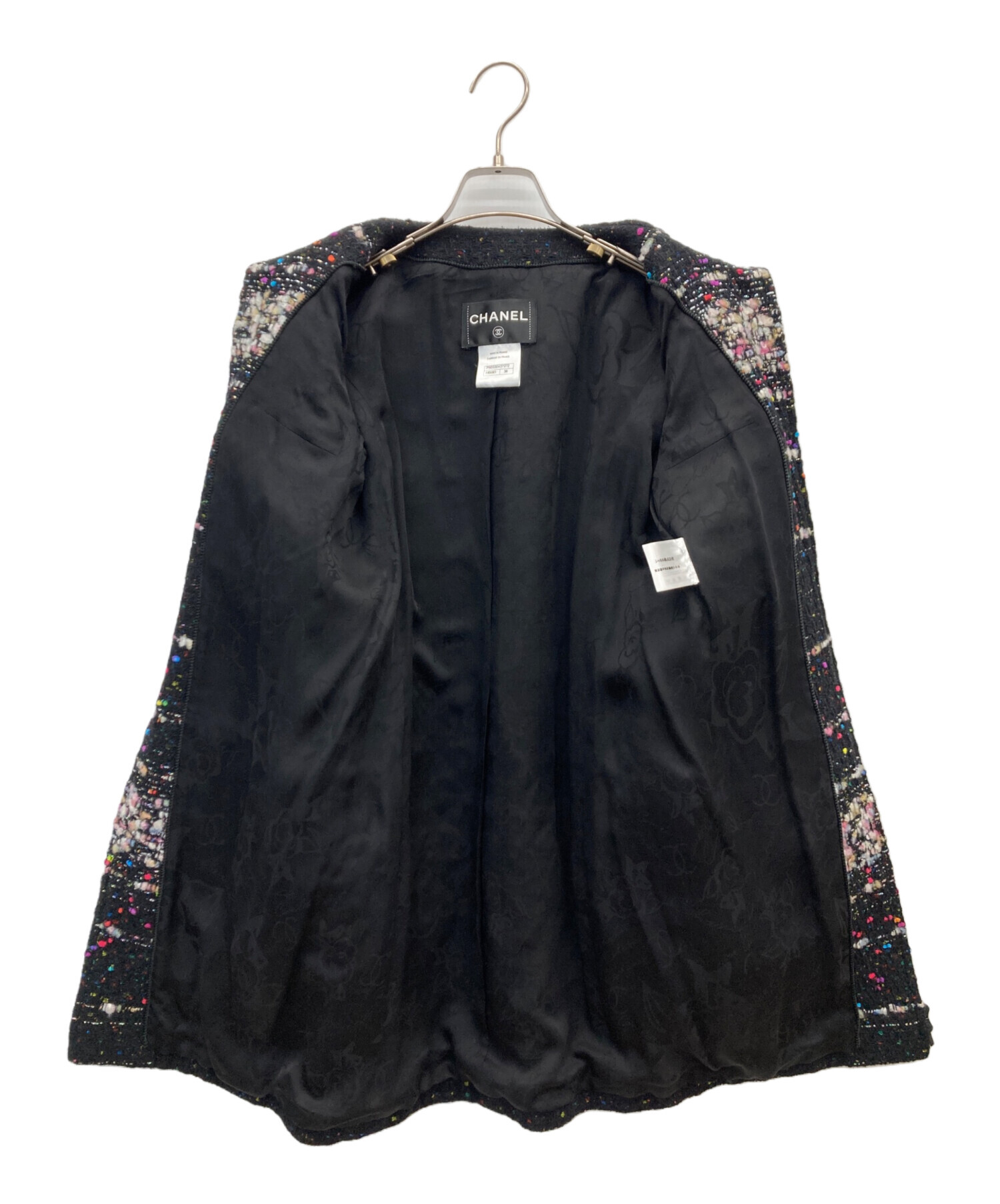 CHANEL ツイード ヴィンテージ コート 中古・古着通販】CHANEL (シャネル) ココボタン ノーカラーツイード