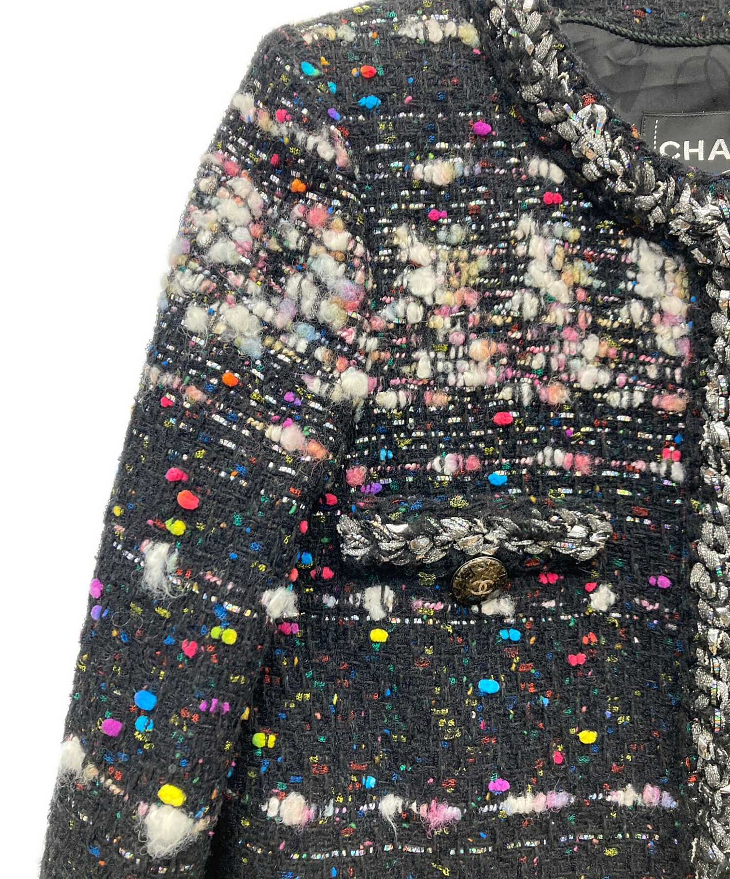 中古・古着通販】CHANEL (シャネル) ココボタン ノーカラーツイード