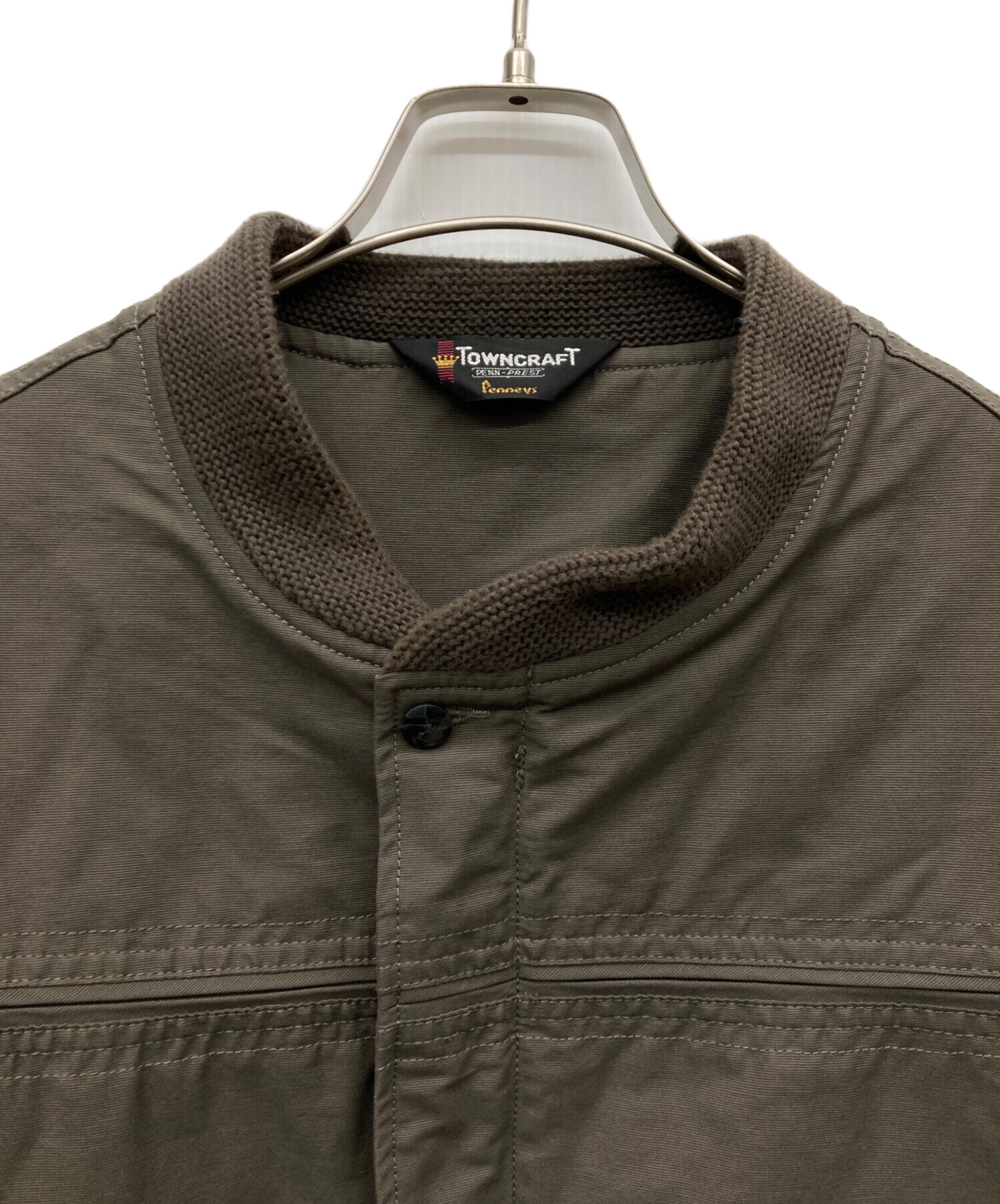 最終タウンクラフト　ダービージャケット　カップショルダーオリーブグリーン 最終タウンクラフト ダービージャケット カップショルダーオリーブ