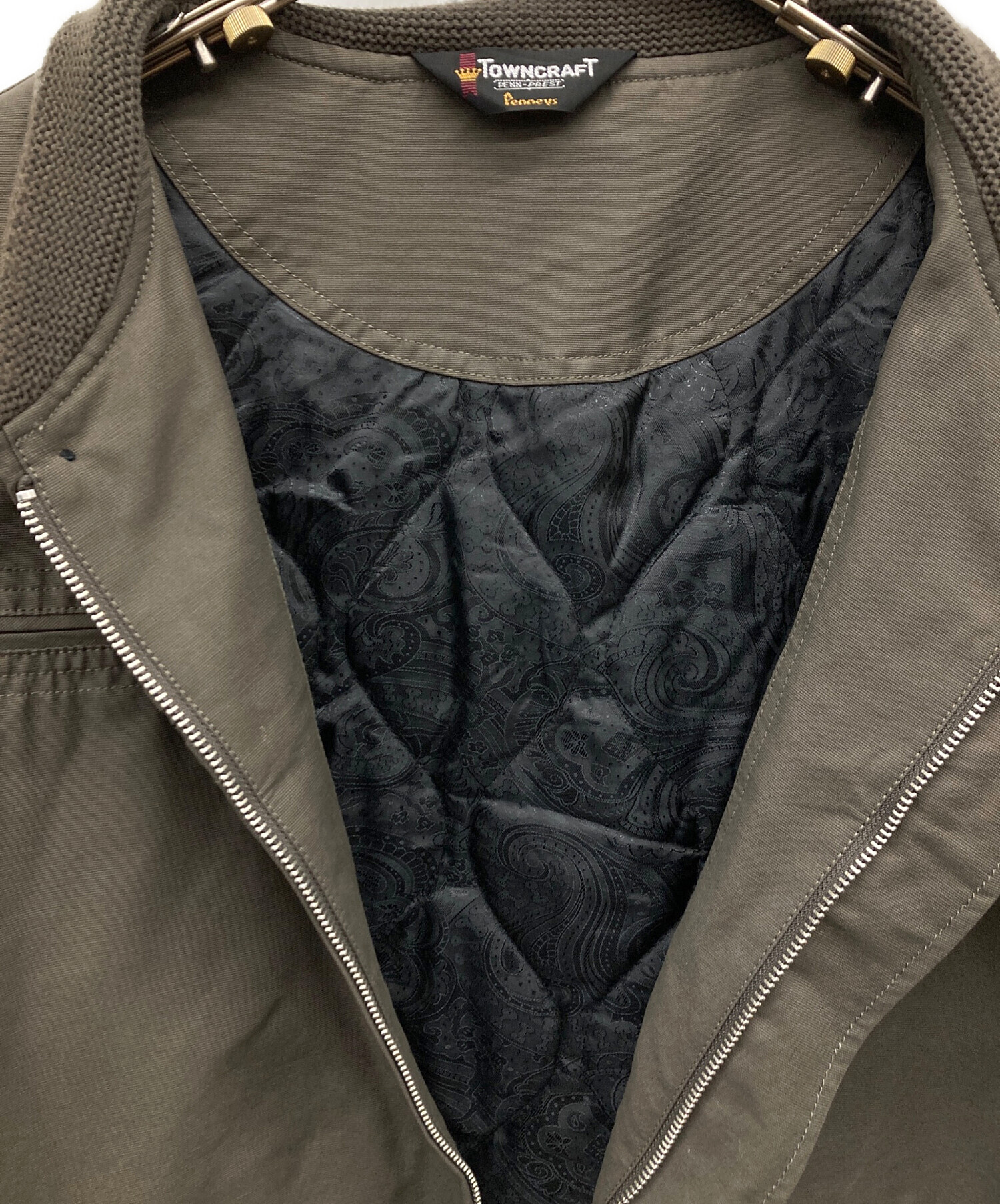 最終タウンクラフト　ダービージャケット　カップショルダーオリーブグリーン 最終タウンクラフト ダービージャケット カップショルダーオリーブ