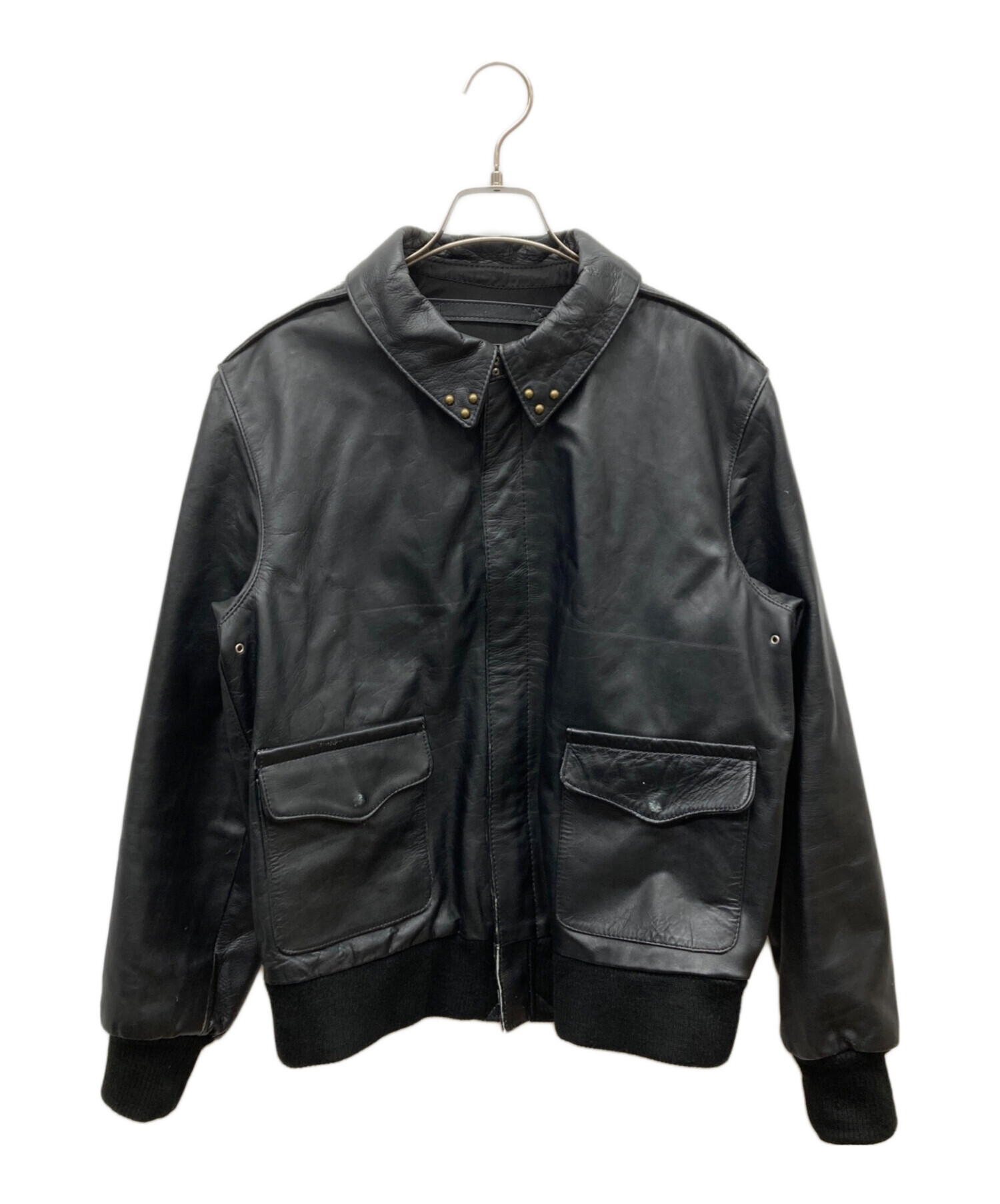 中古・古着通販】HORN WORKS (ホーンワークス) 襟スタッズカウレザー 