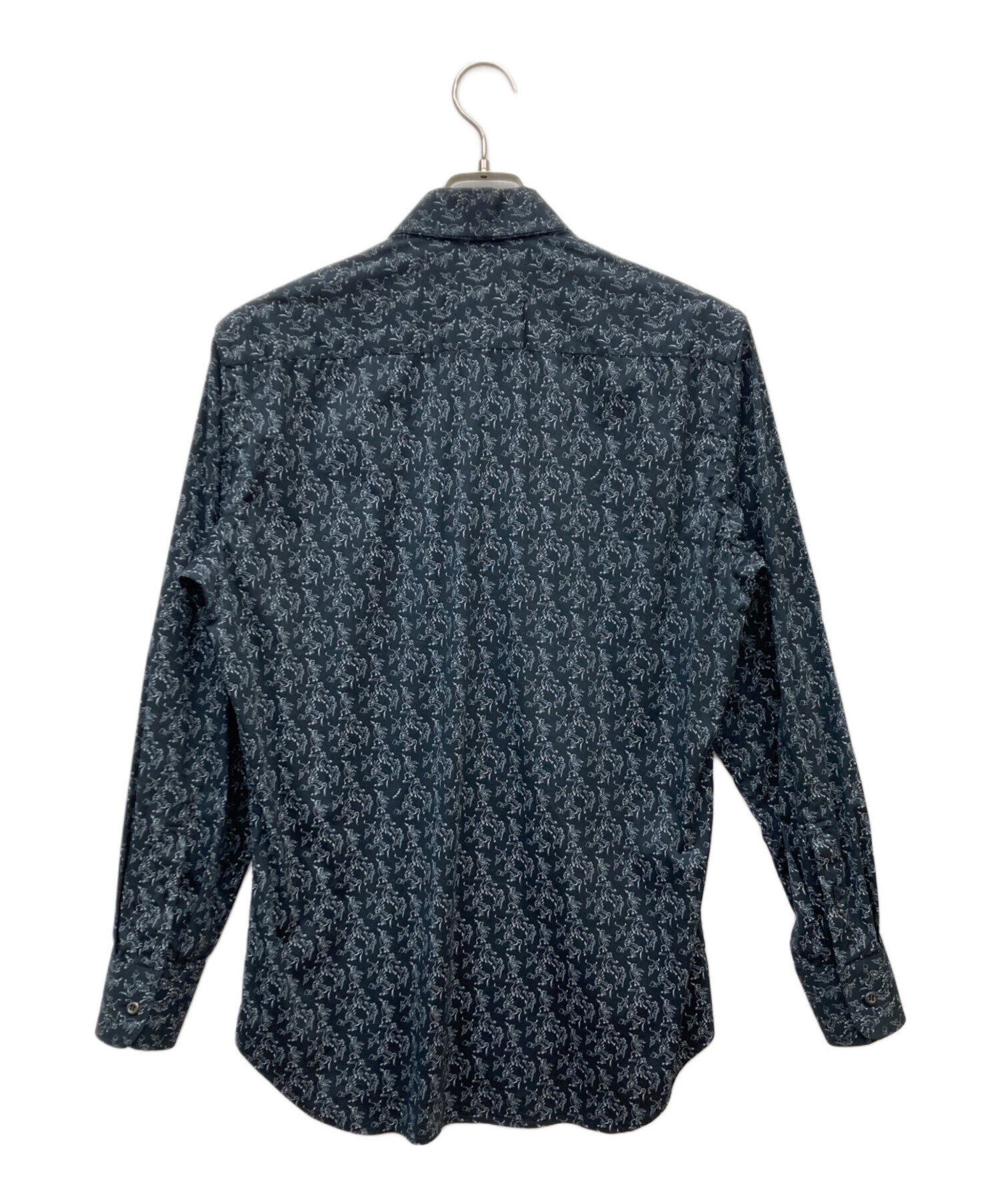 中古・古着通販】PRADA (プラダ) 総柄L/Sシャツ ネイビー サイズ:38