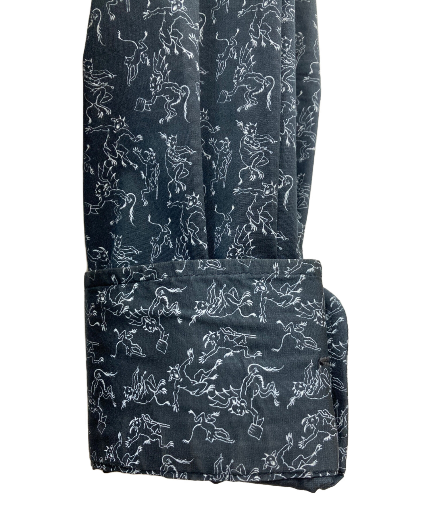 中古・古着通販】PRADA (プラダ) 総柄L/Sシャツ ネイビー サイズ:38