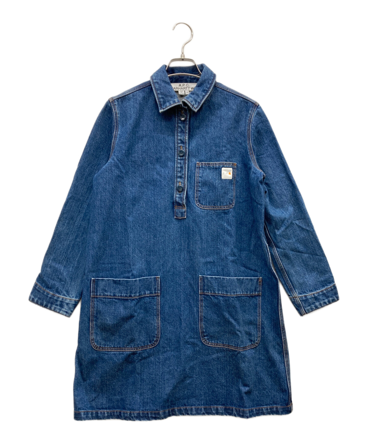 A.P.C. アーペーセー CARHARTT WIP カーハート デニムワンピ 中古・古着通販】A.P.C. (アーペーセー) Carhartt WIP (カーハート
