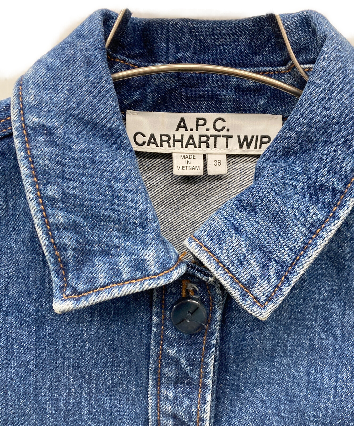A.P.C. アーペーセー CARHARTT WIP カーハート デニムワンピ A.P.C - A.P.C. x Carhartt WIP デニムワンピースの通販 by ts's shop