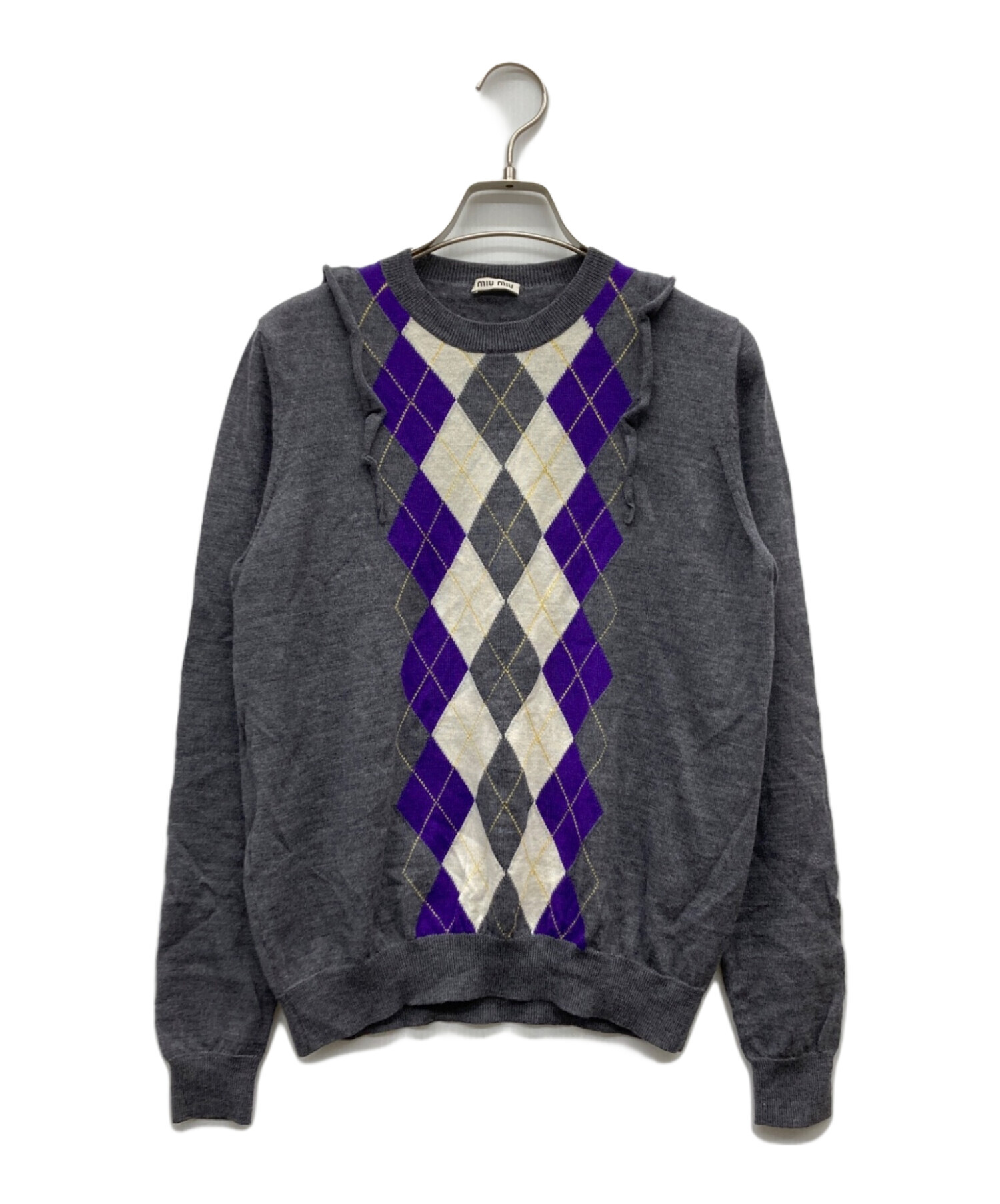 中古・古着通販】MIU MIU (ミュウミュウ) フリルデザインアーガイル